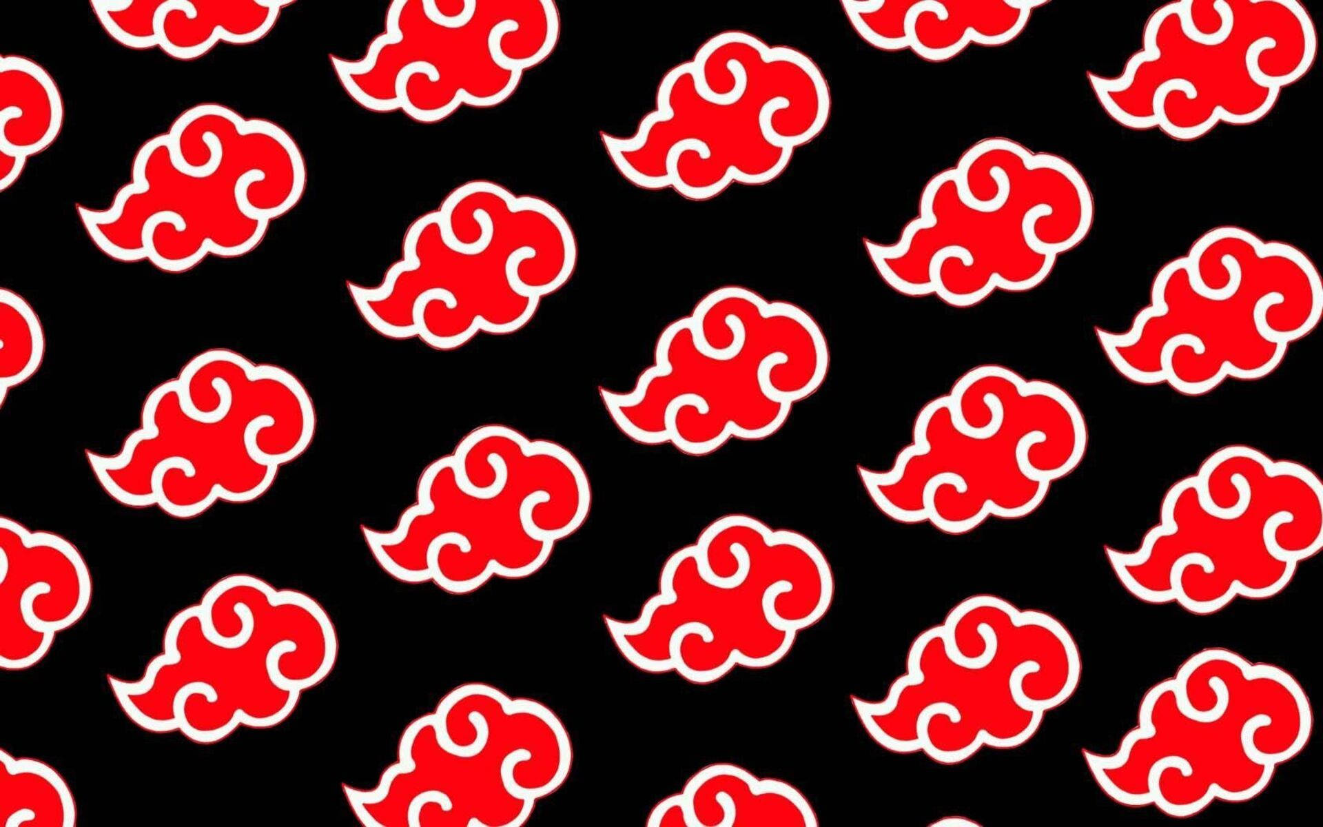 Red Akatsuki Cloud Pattern Wallpaper