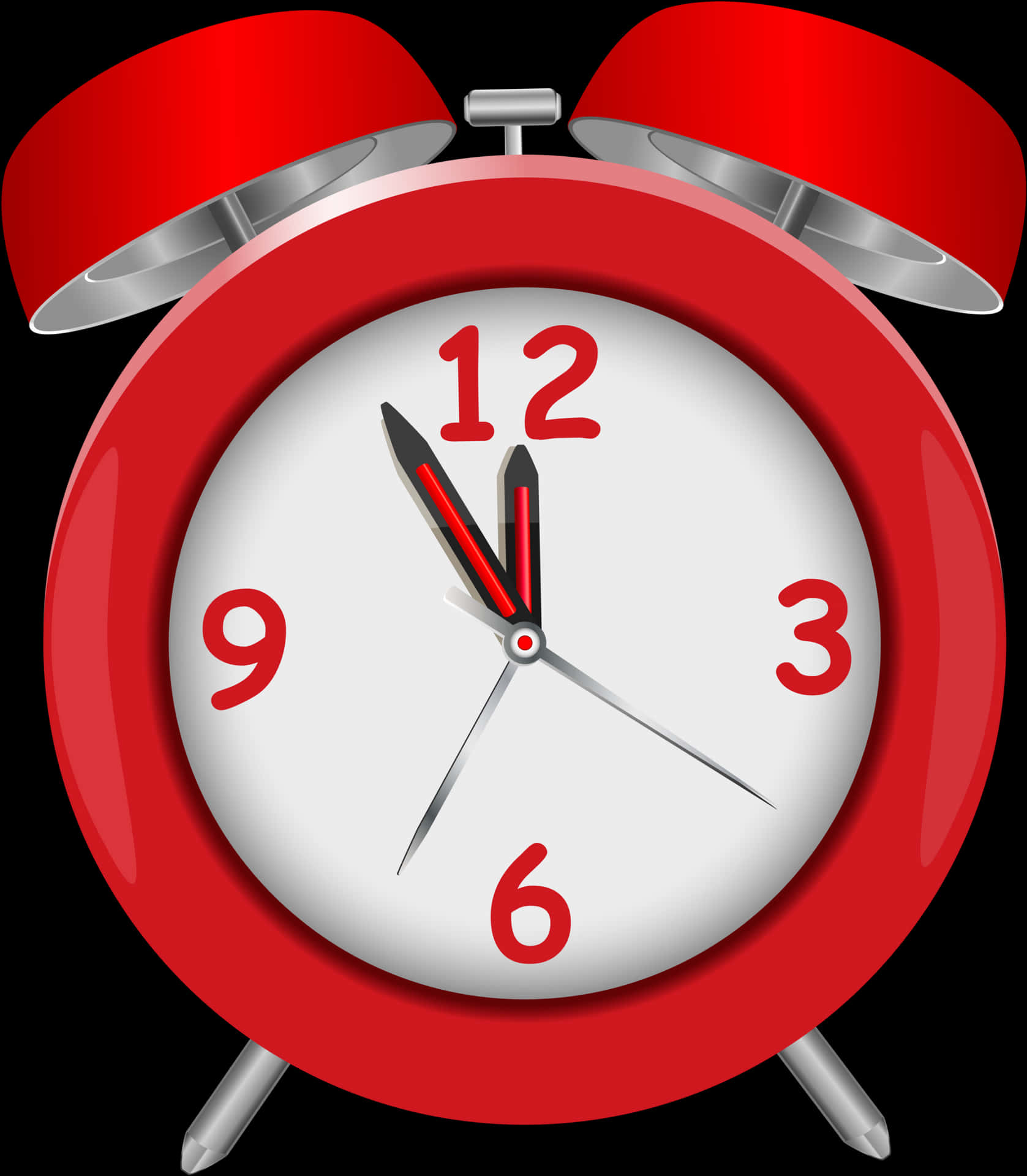 Red Alarm Clock PNG