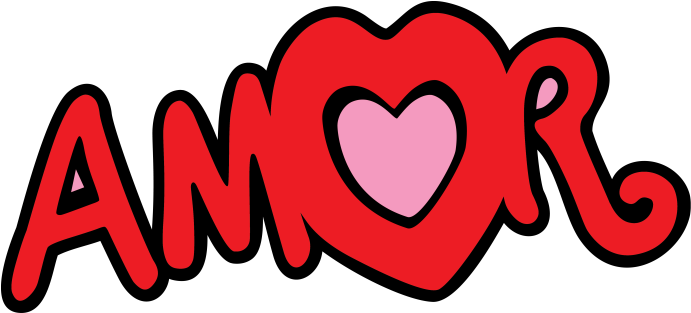 Red Amor Heart Graphic PNG