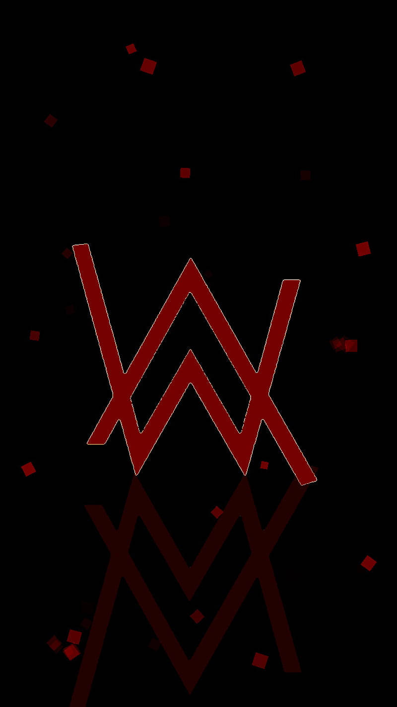 Red And Black Alan Walker Logo Wallpaper