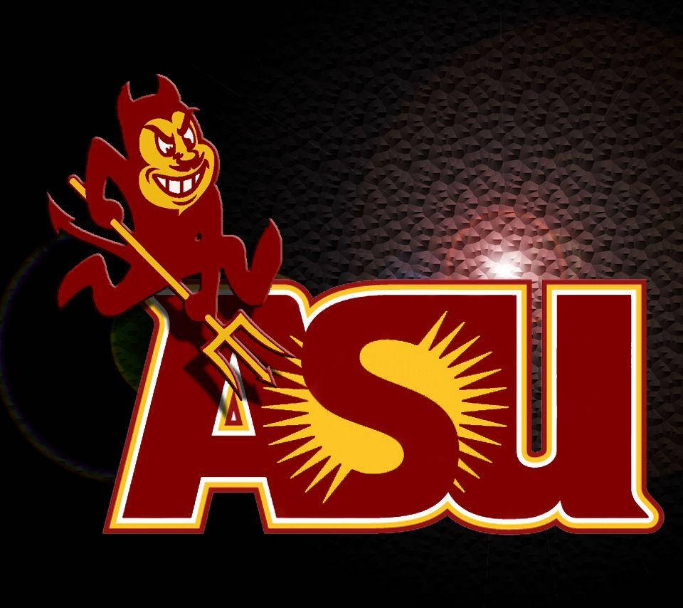 Logode La Universidad Estatal De Arizona En Rojo Y Negro. Fondo de pantalla