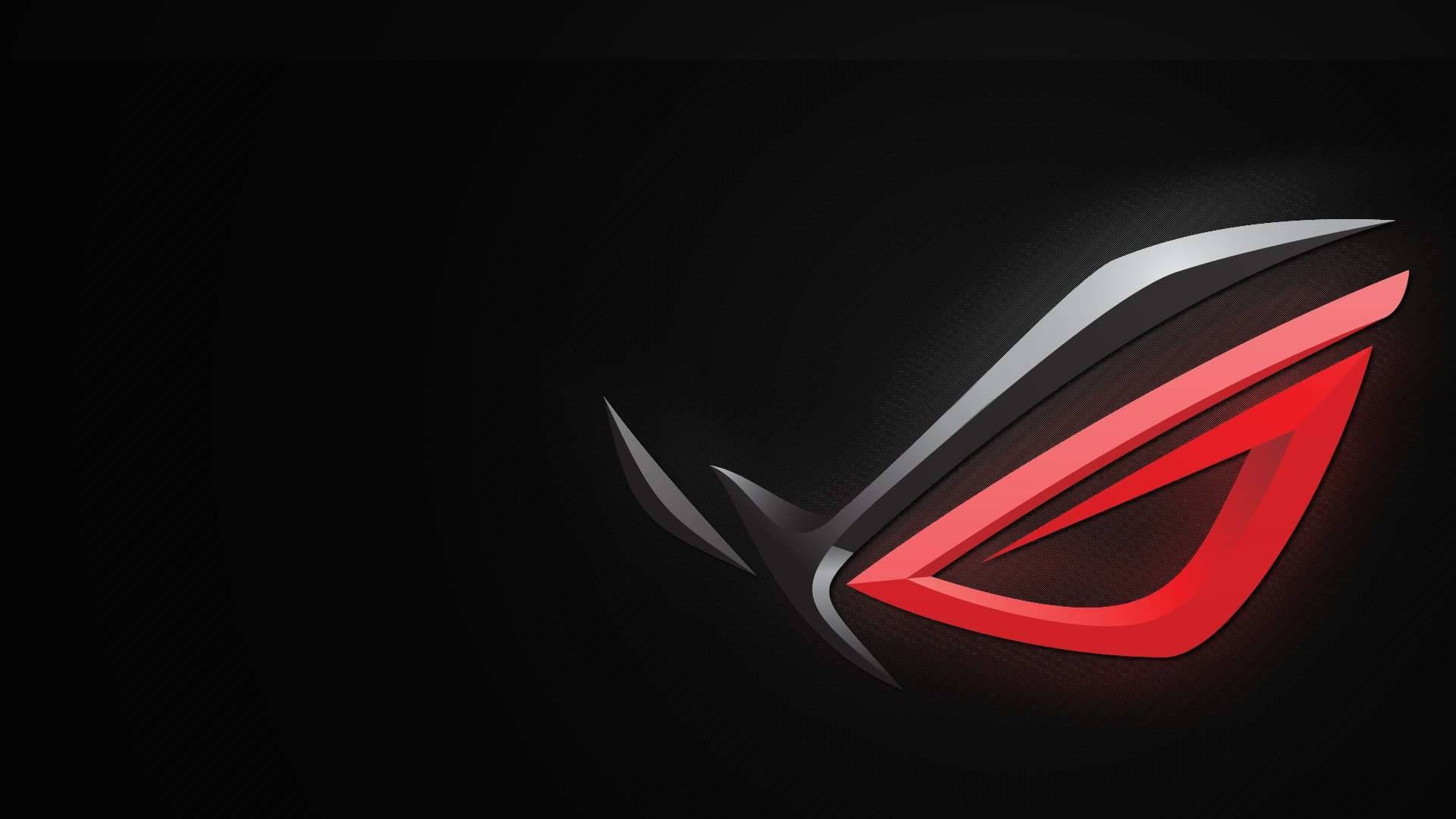 Red And Black Asus Rog Gaming Laptop Logo Background