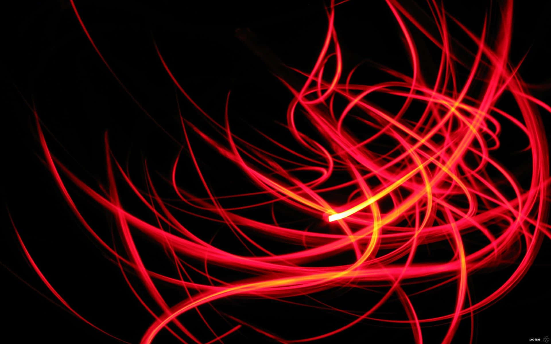 Laserlicht,roter Und Schwarzer Hintergrund Mit Wirbeln