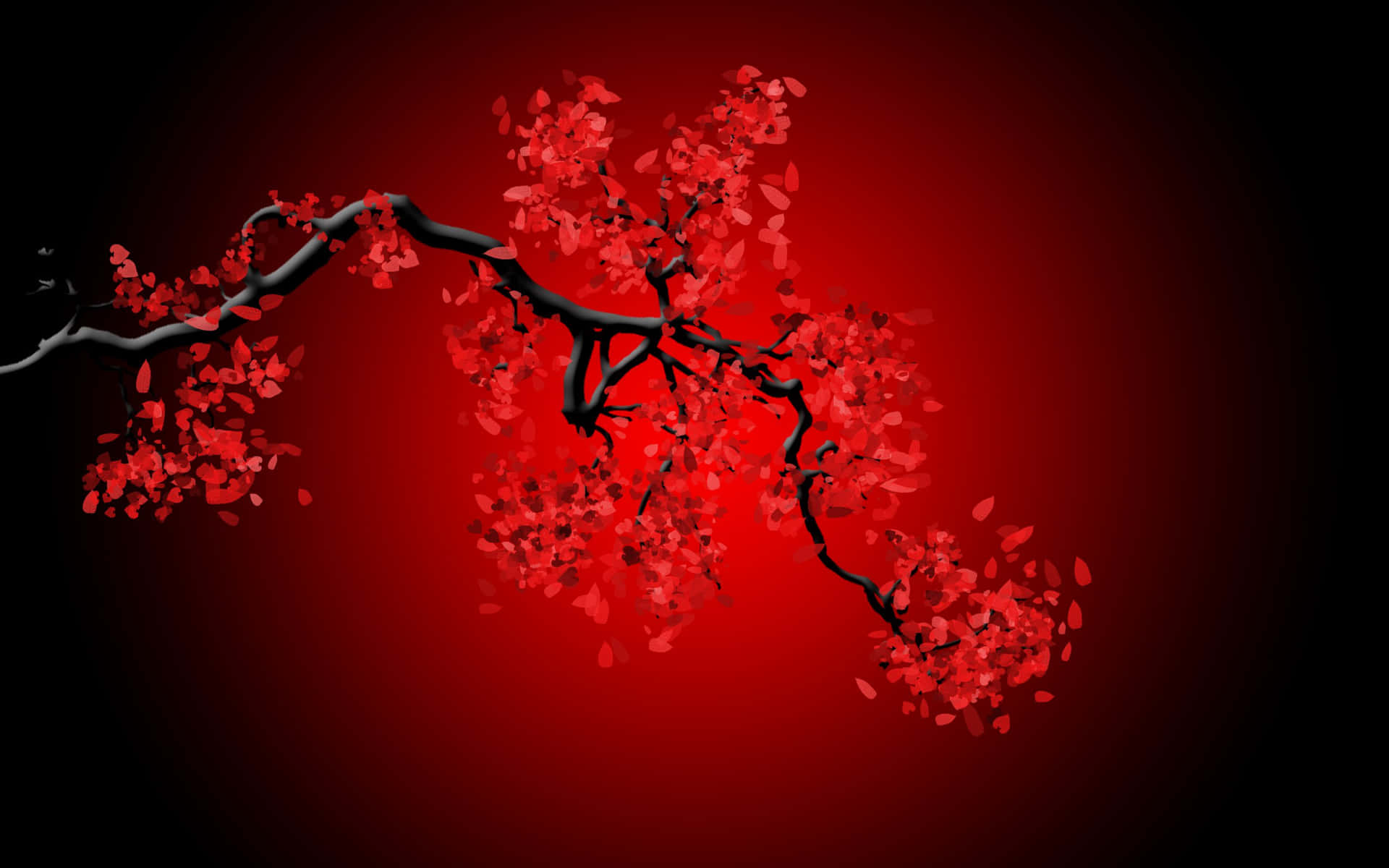 Vibrant Red and Black Background