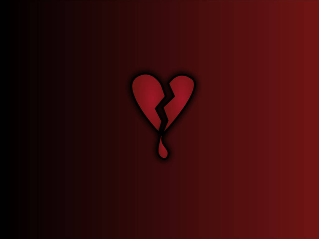 Red And Black Broken Heart Background