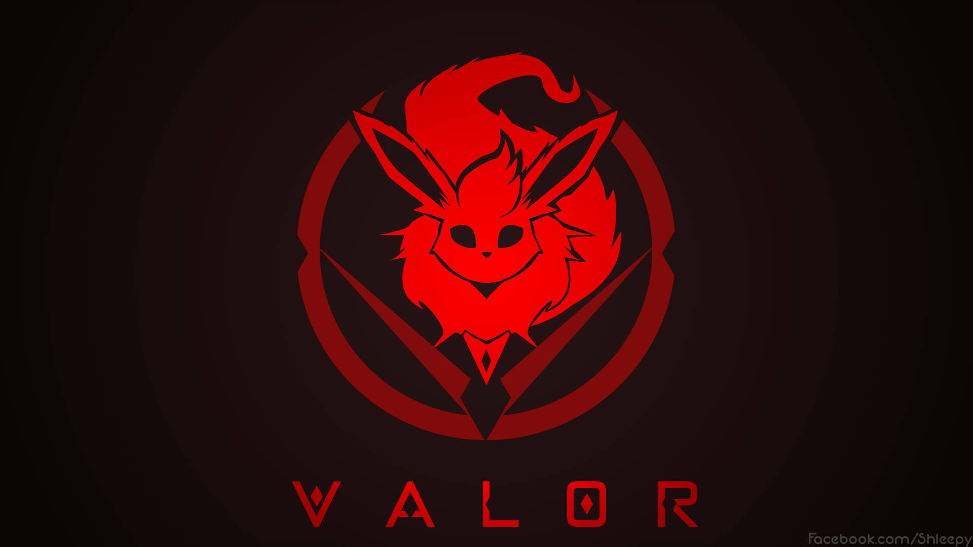 Red And Black Flareon Pokemon Valor Wallpaper