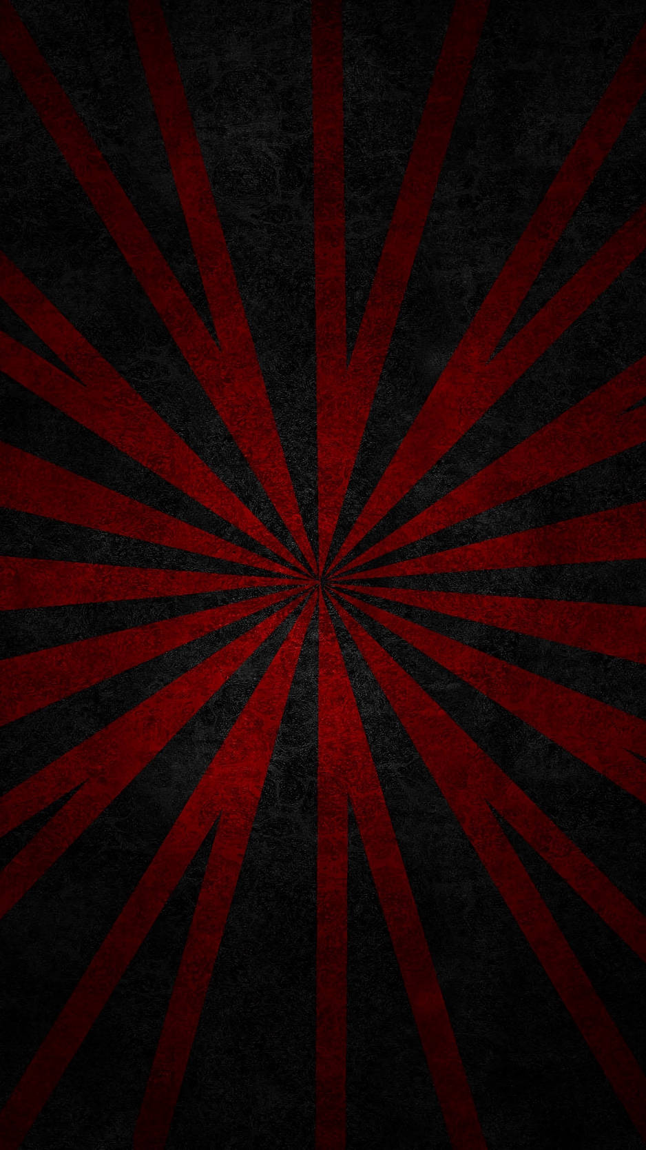 En sort og rød baggrund med en rød solformet tapet Wallpaper