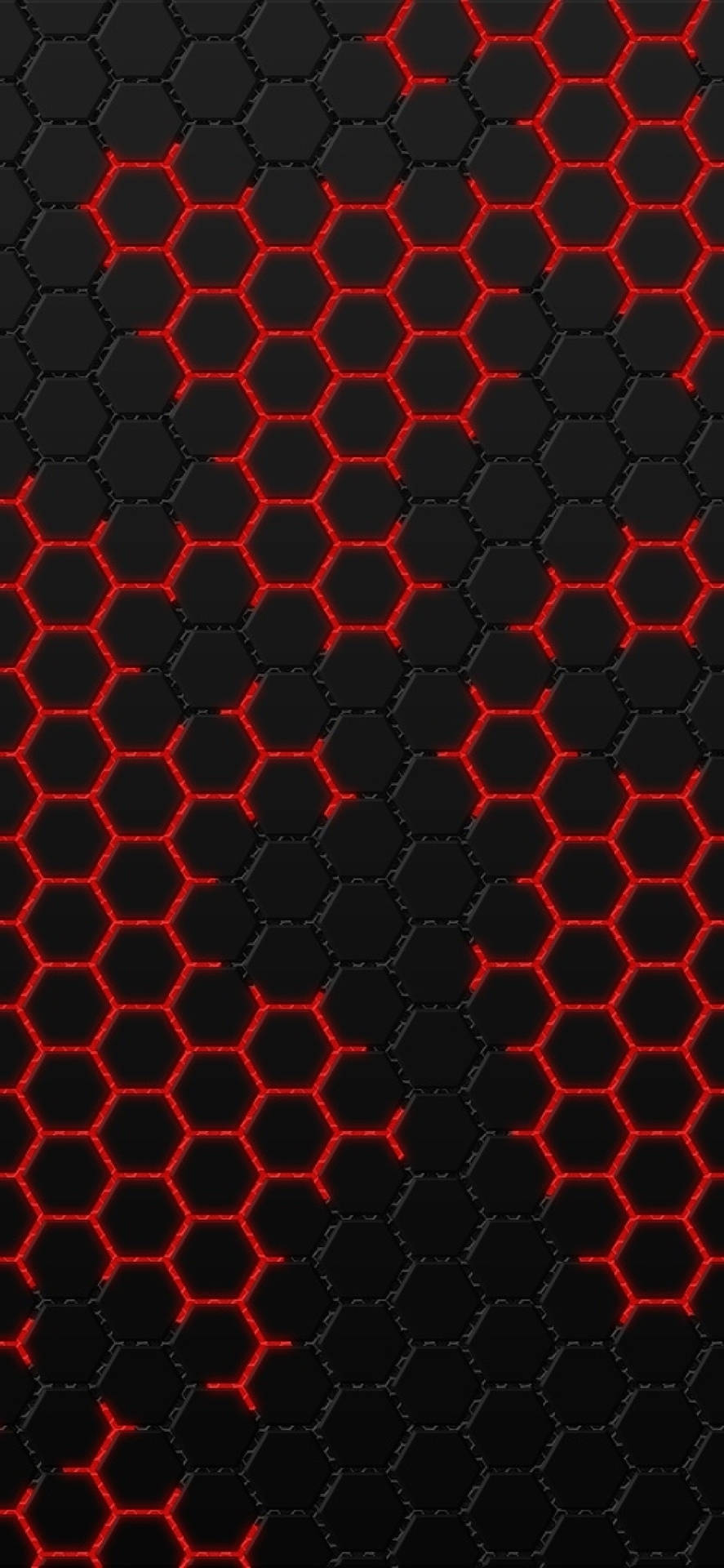 Unfondo De Pantalla Con Un Patrón Hexagonal En Negro Y Rojo Fondo de pantalla