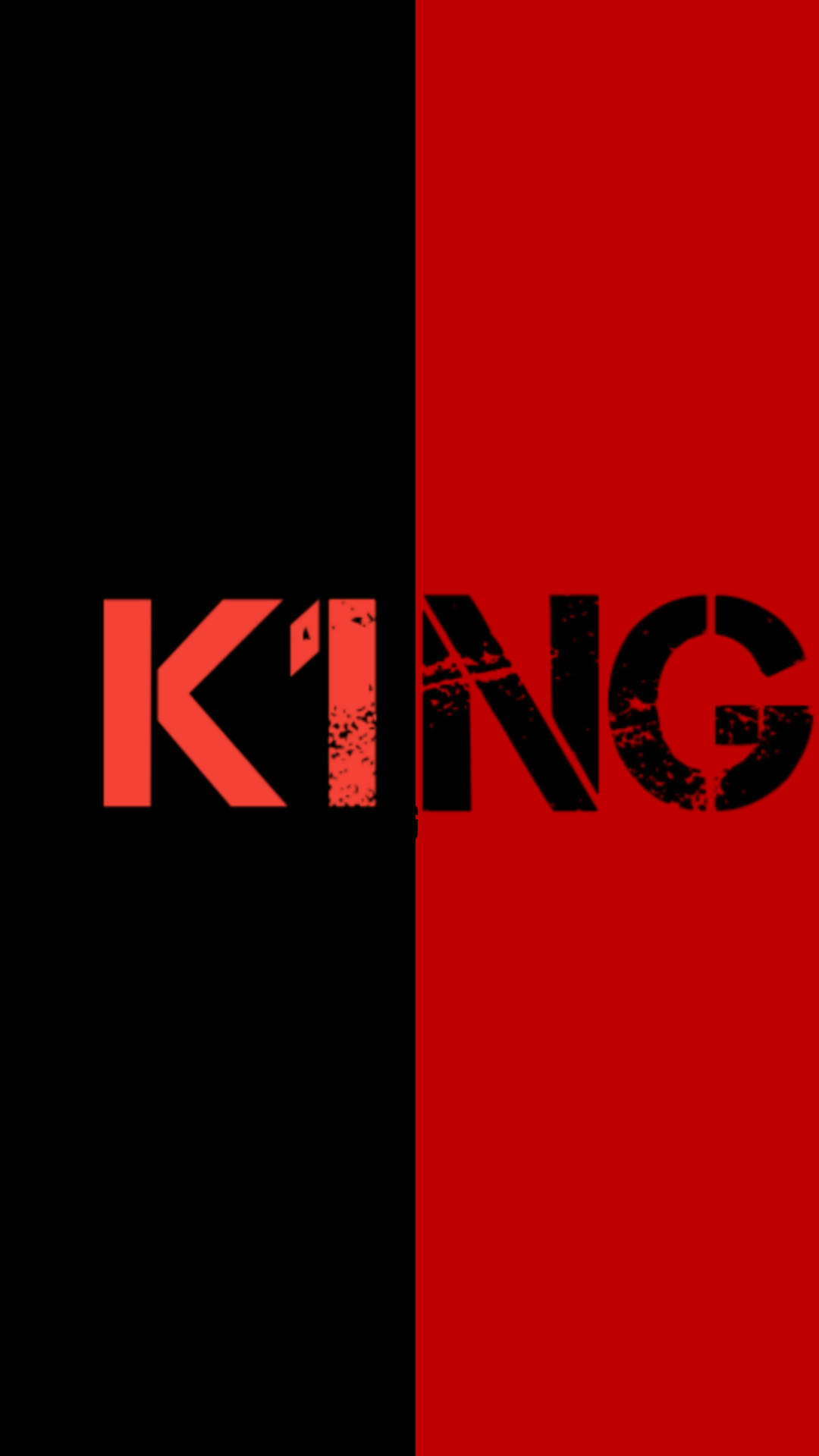 Rød og sort konge iPhone tapet Wallpaper