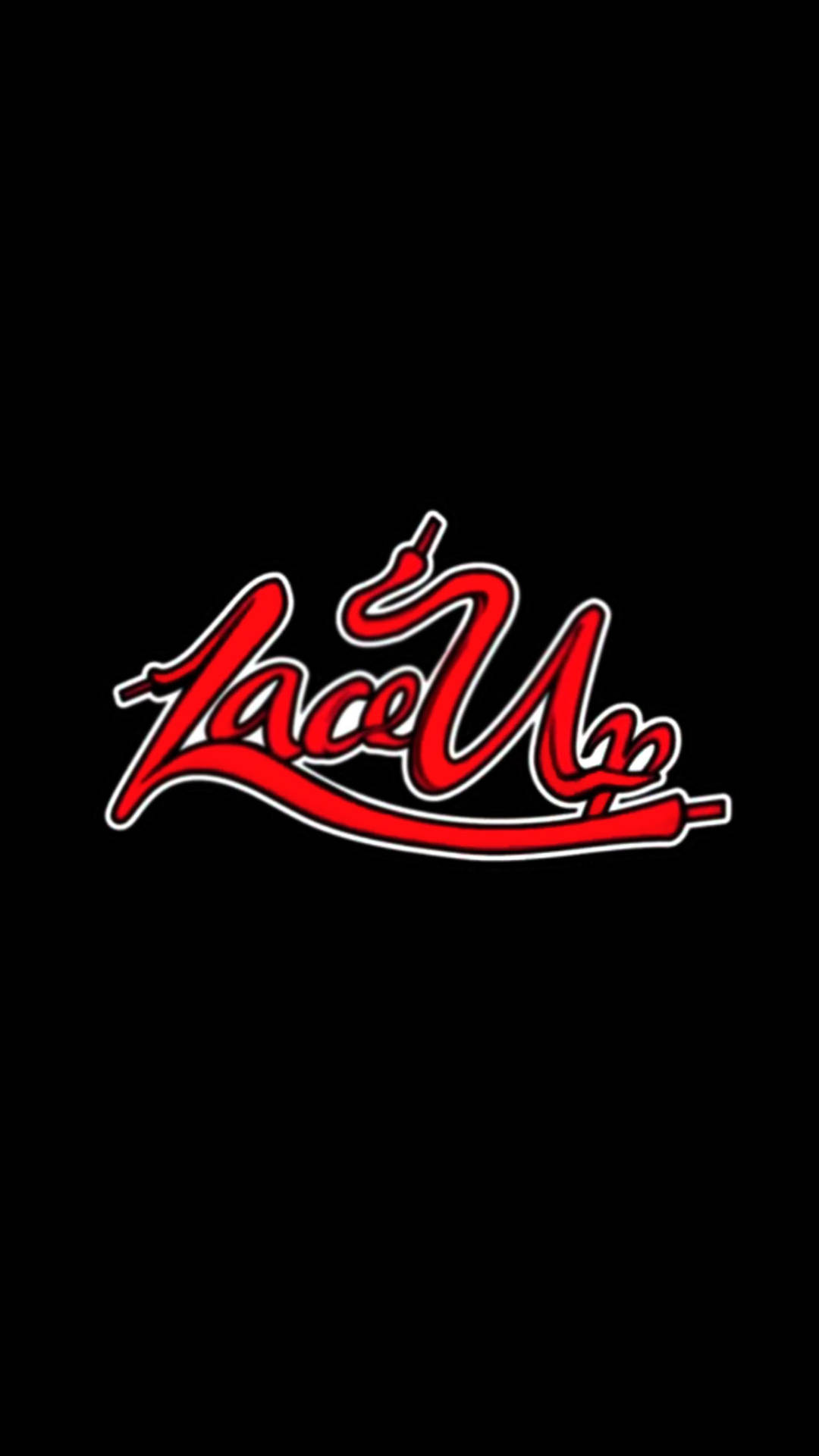 Red And Black Lace Up Logo