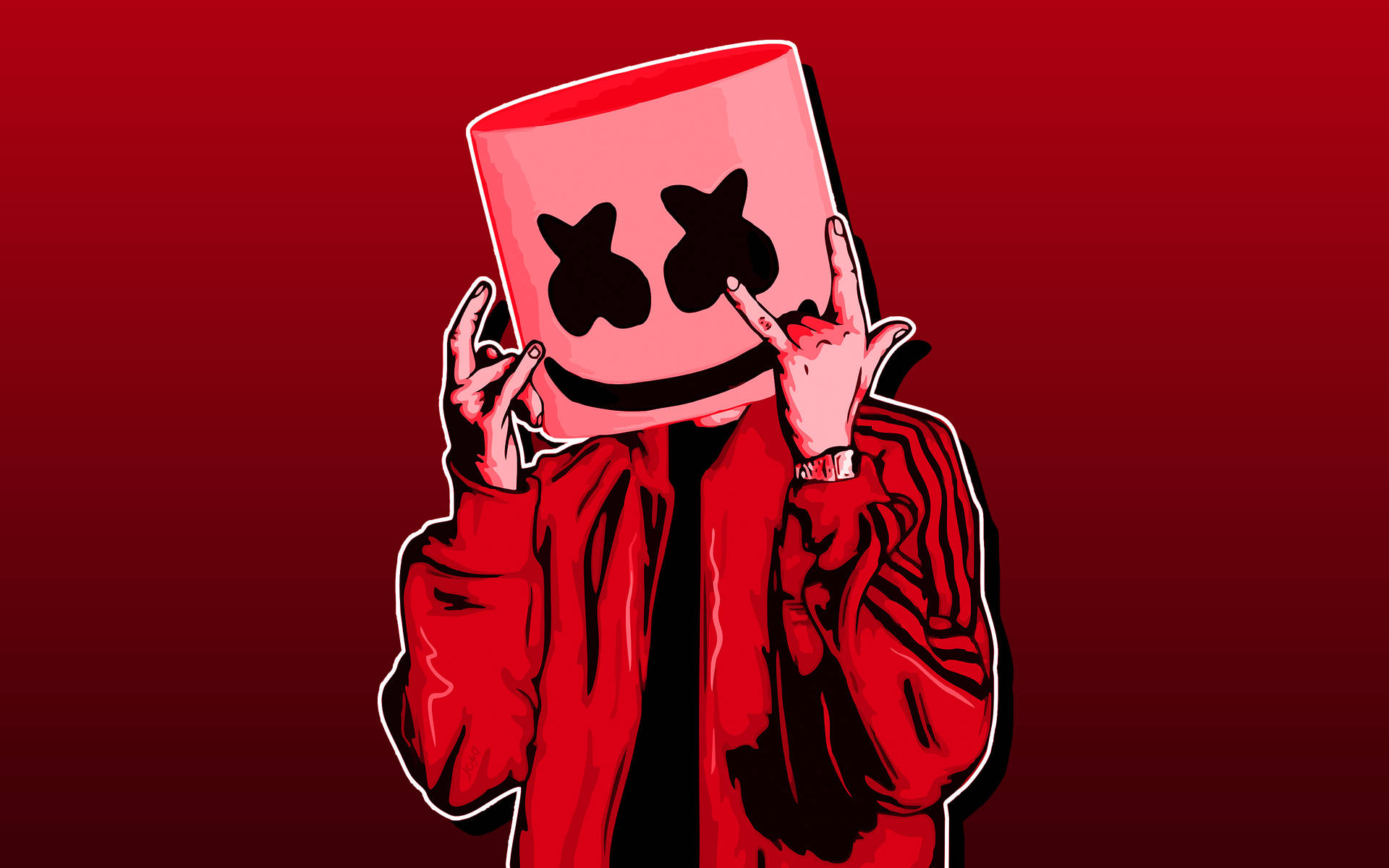 Red And Black Marshmello