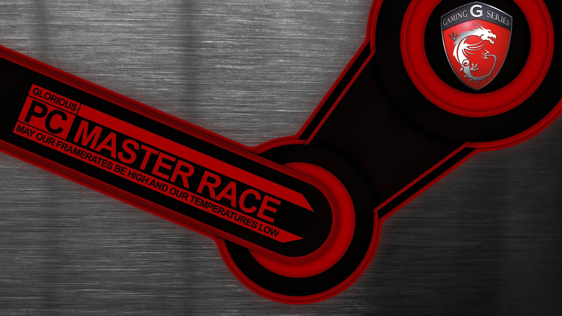 Get FREERed And Black Msi Pc Master Race Wallpaper