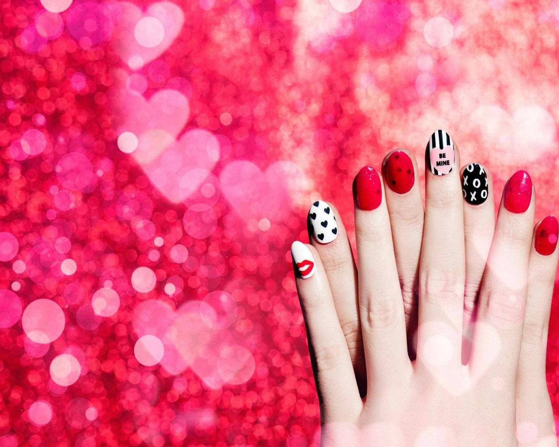 Nails art beauty salon background Stock Vector by ©margolana 75617411