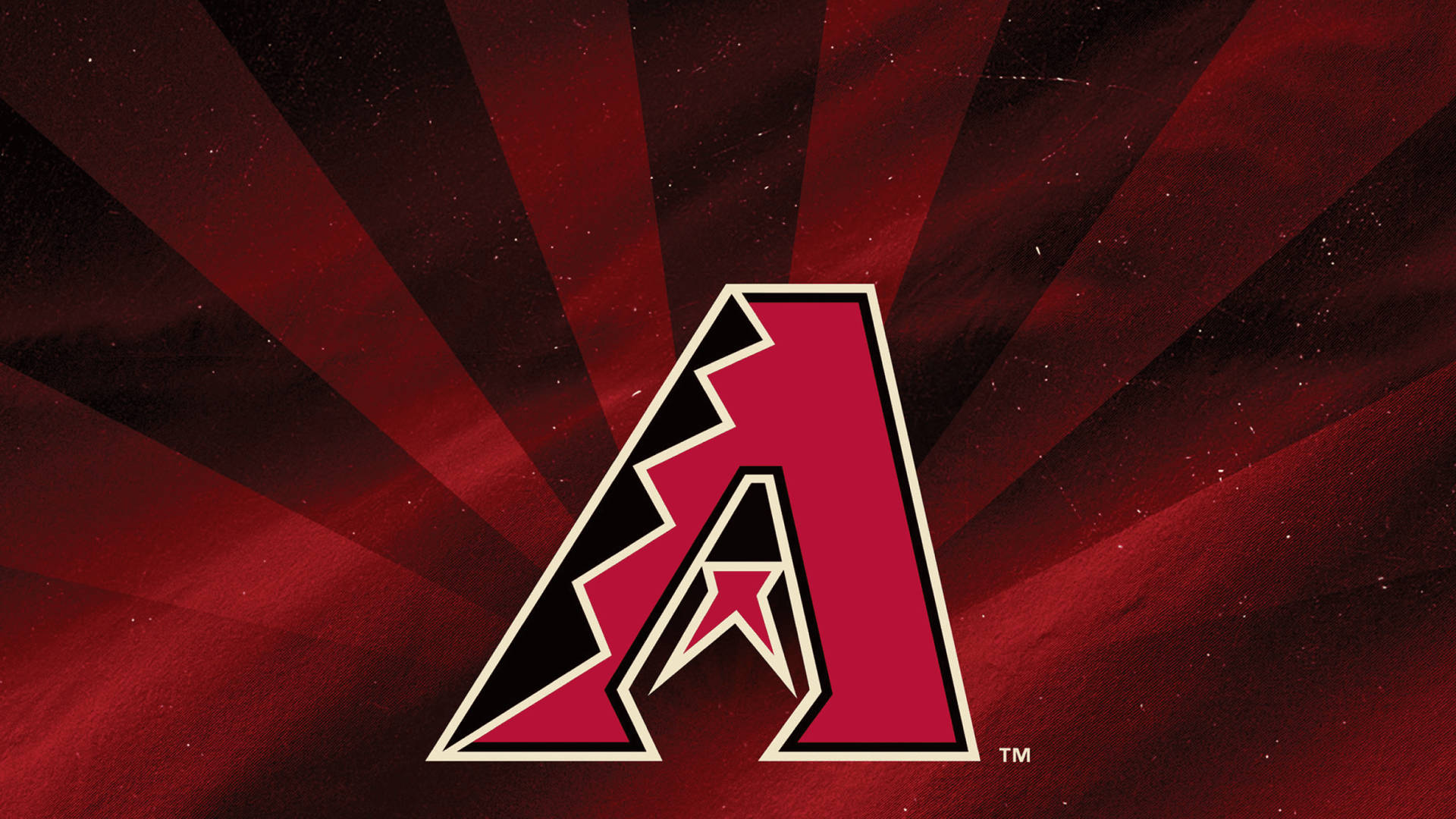 Røde og sorte solstråler Arizona Diamondbacks Baseball Team Logo: Wallpaper