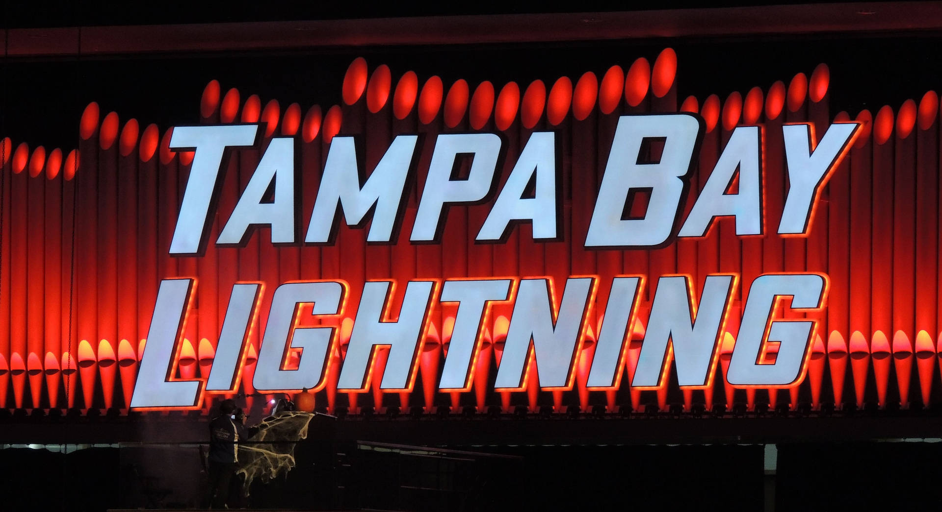Lampo Rosso E Nero Di Tampa Bay Sfondo