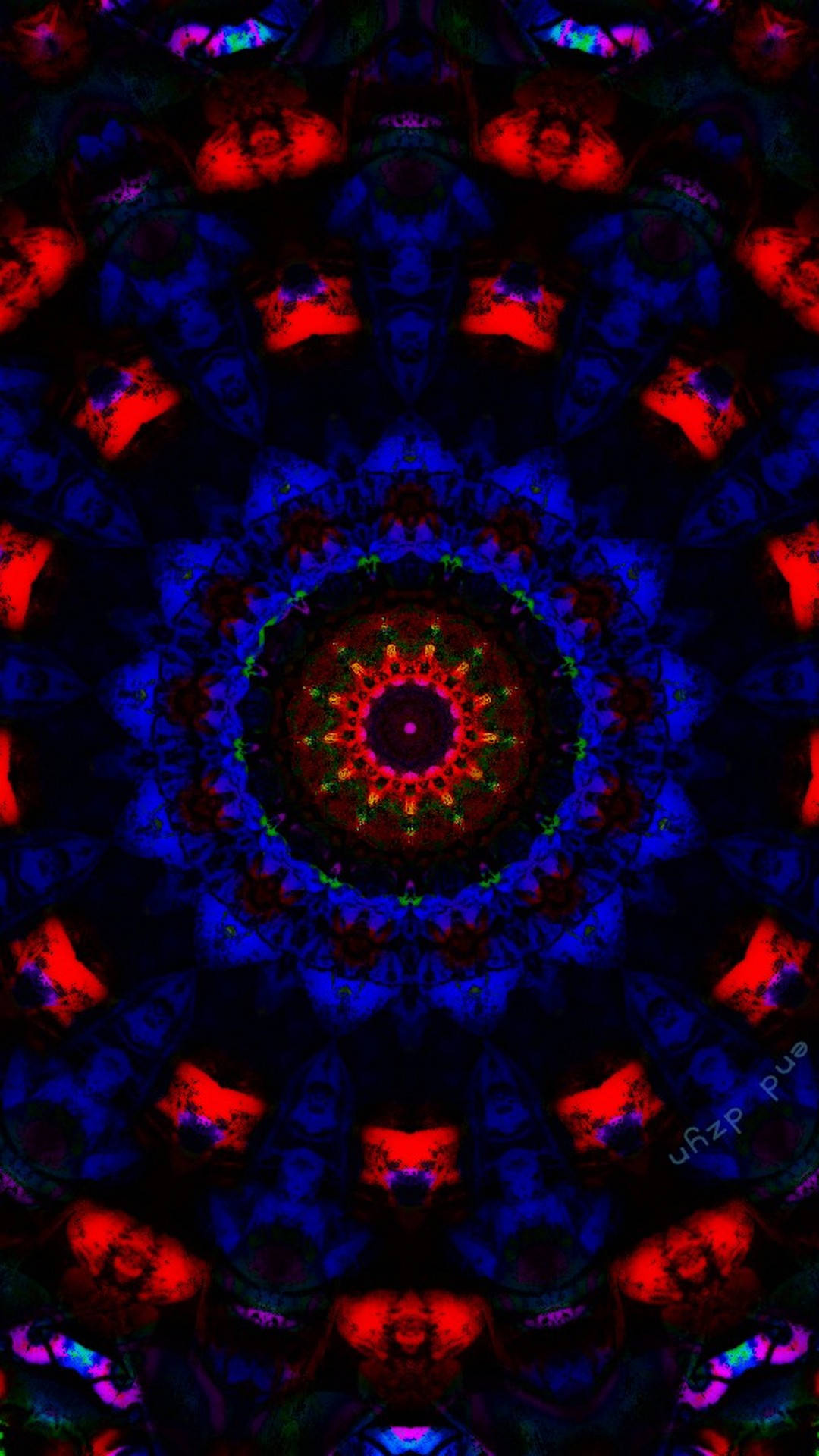 Red And Black Trippy Light Wallpaper