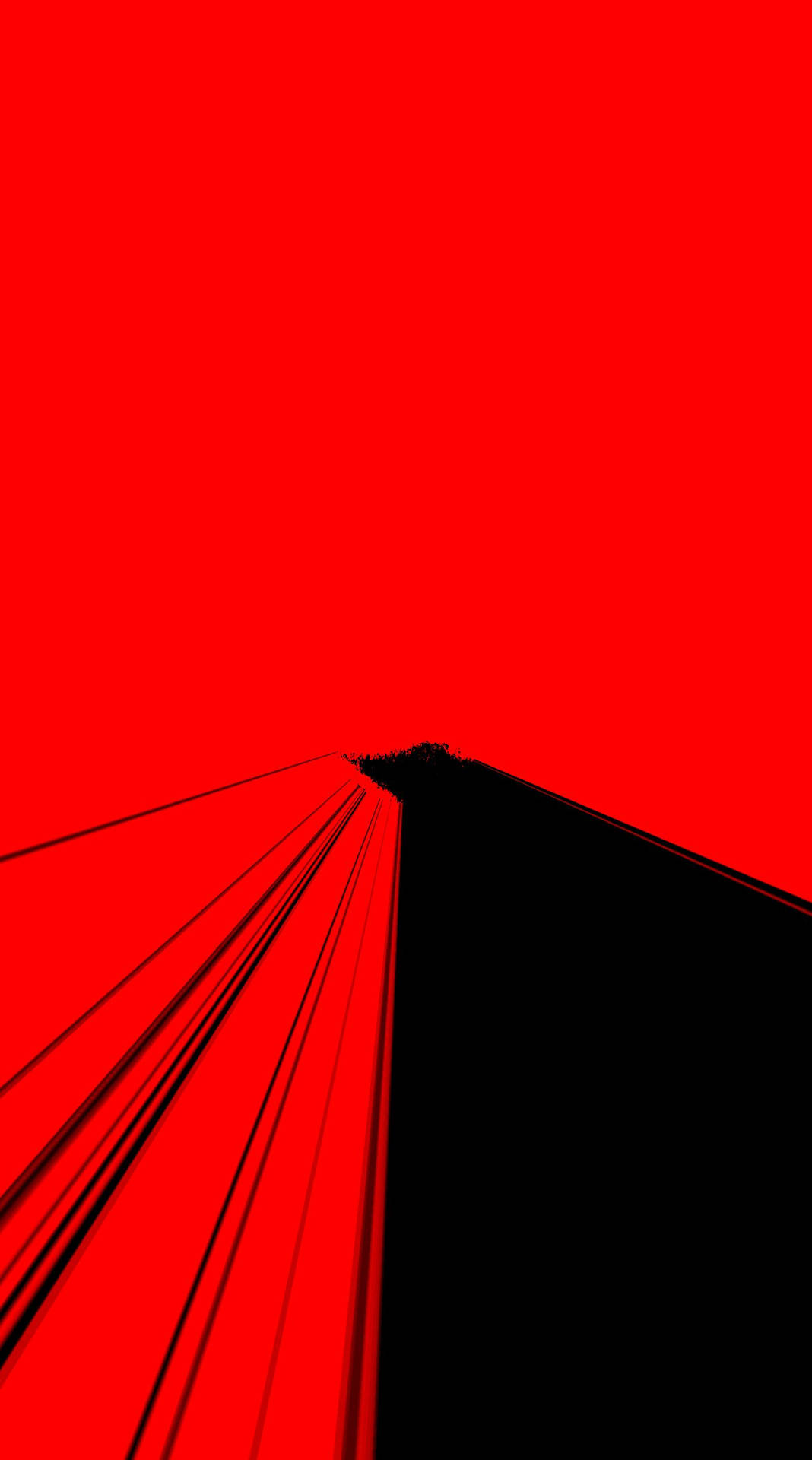 Flying along the scenic Red and Black Vaporwave Road Wallpaper