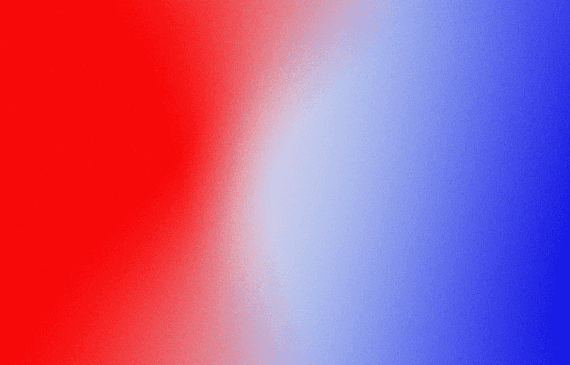 A bold two-tone background of red and blue