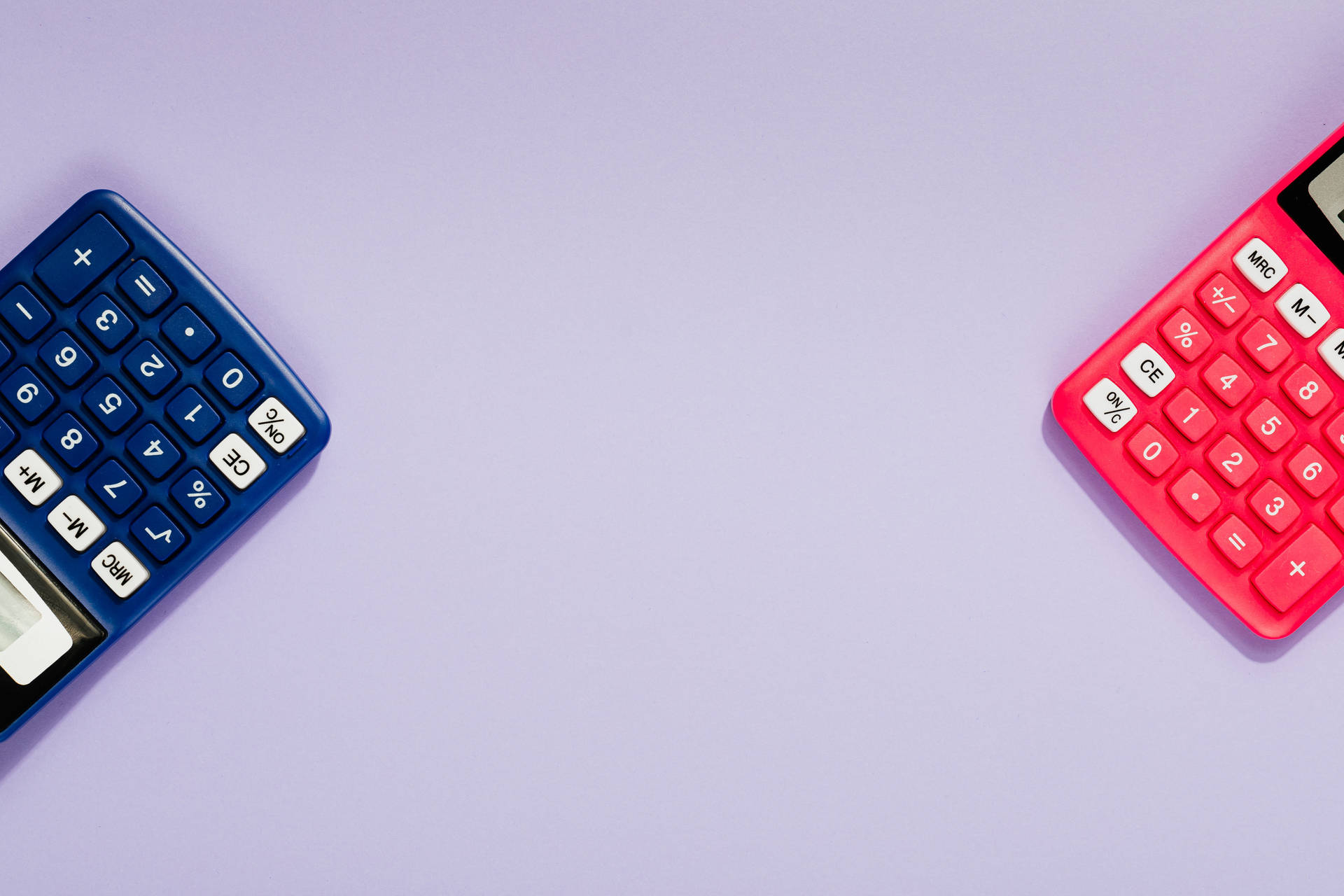 Red And Blue Calculators Picture