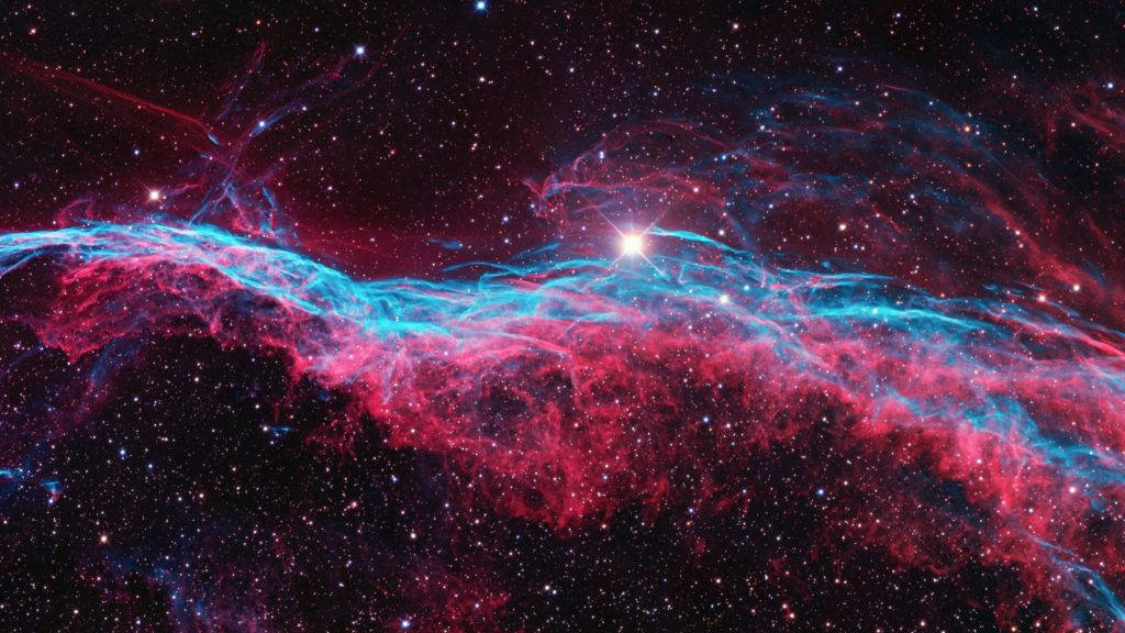 Roterund Blauer Kosmos Weltraum-pc Wallpaper