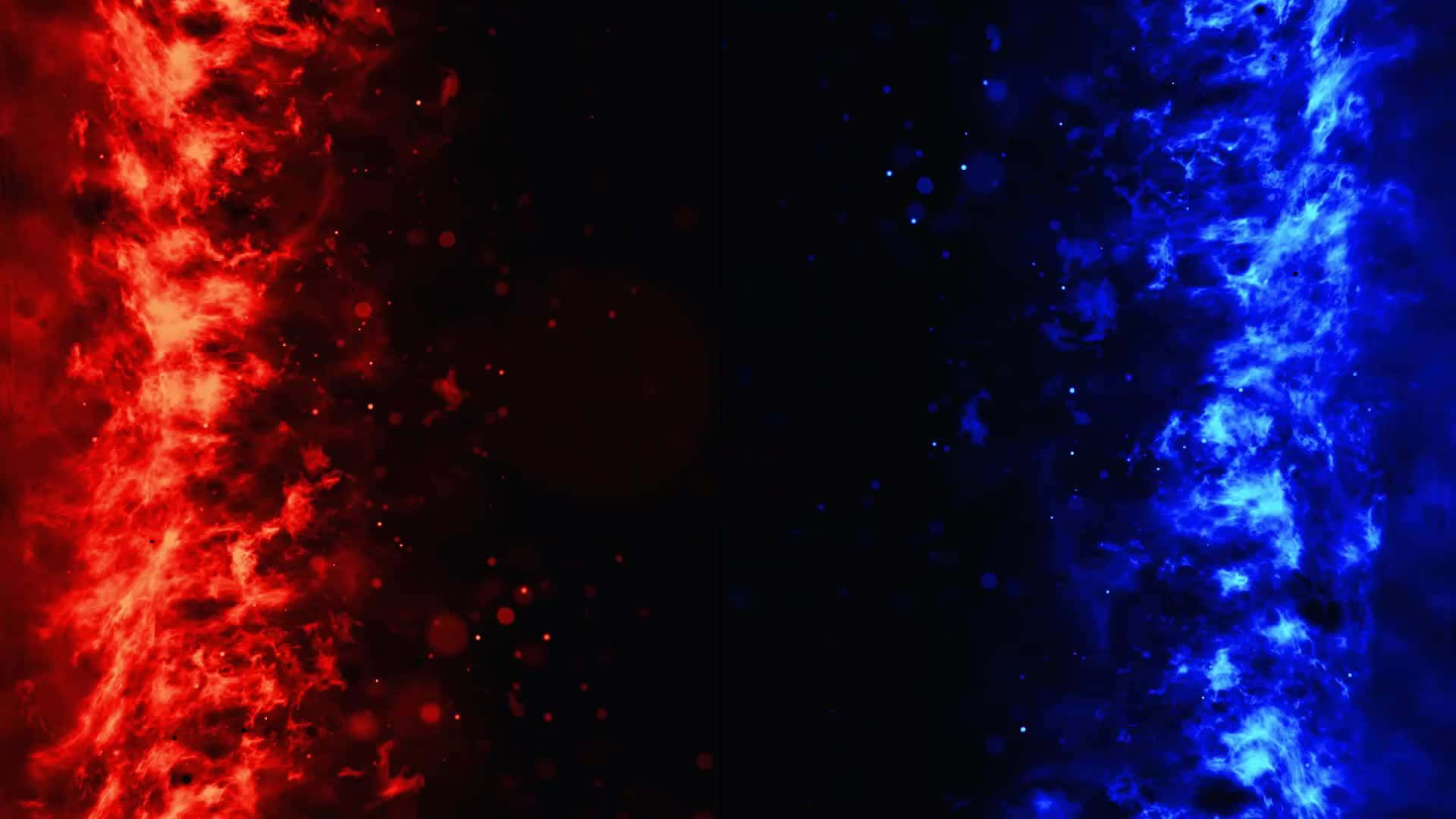 Bright Red and Blue Flames Dancing on the Night Sky Wallpaper