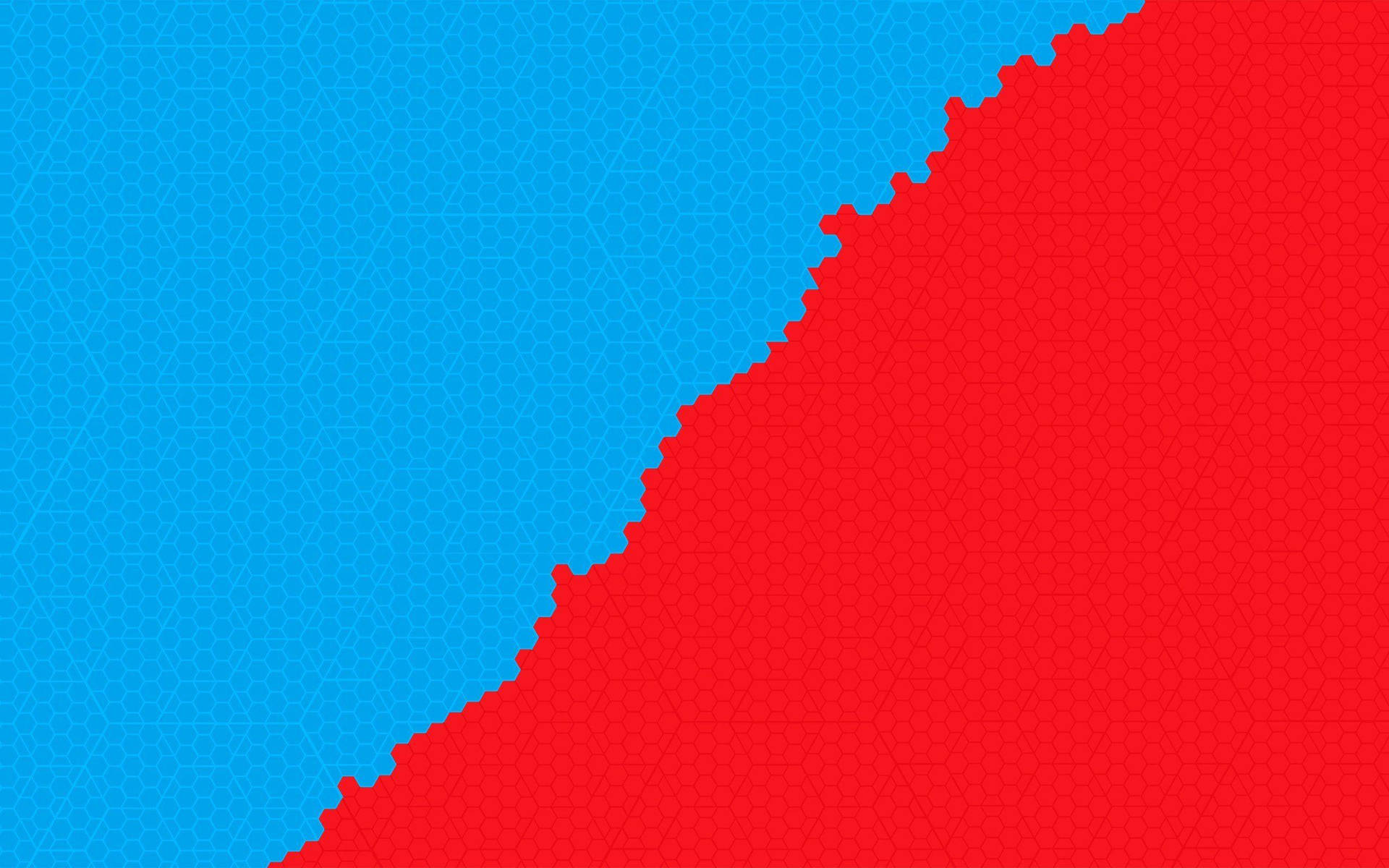 Abstract Red and Blue Hexagonal Pattern Art Wallpaper