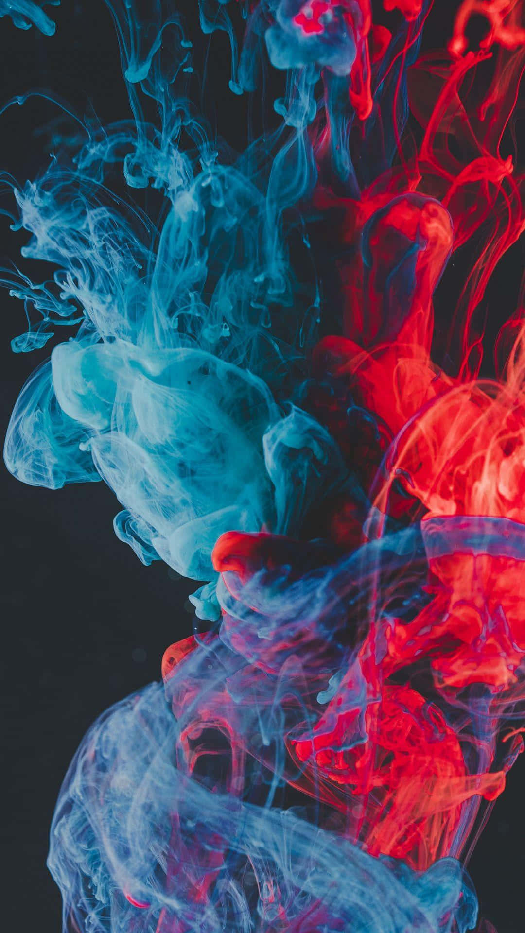 Red And Blue Smoke Iphone Wallpaper
