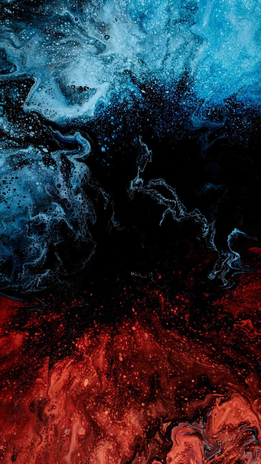 Präsentieredas Rote Und Blaue Iphone Wallpaper