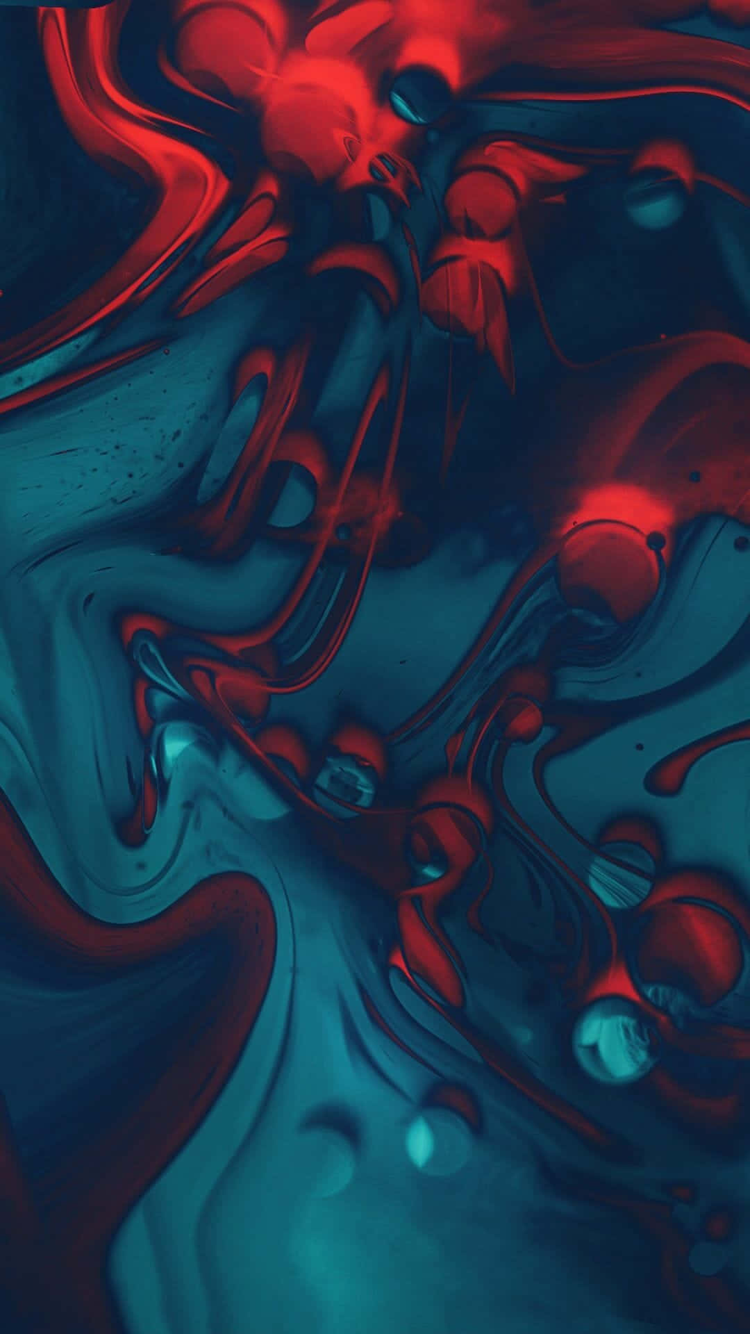 Red And Blue Liquid Iphone Wallpaper