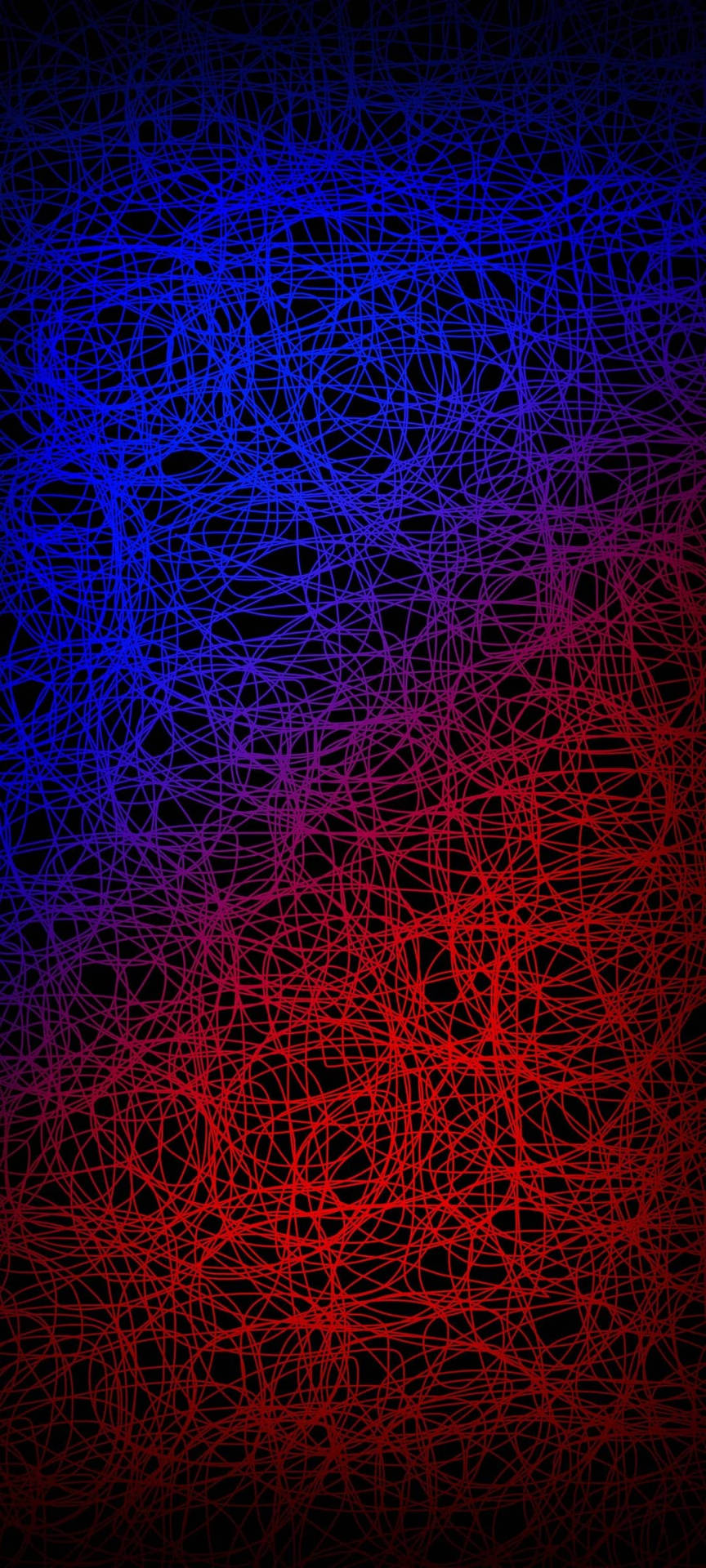 Red And Blue Scribbled Art Wallpaper