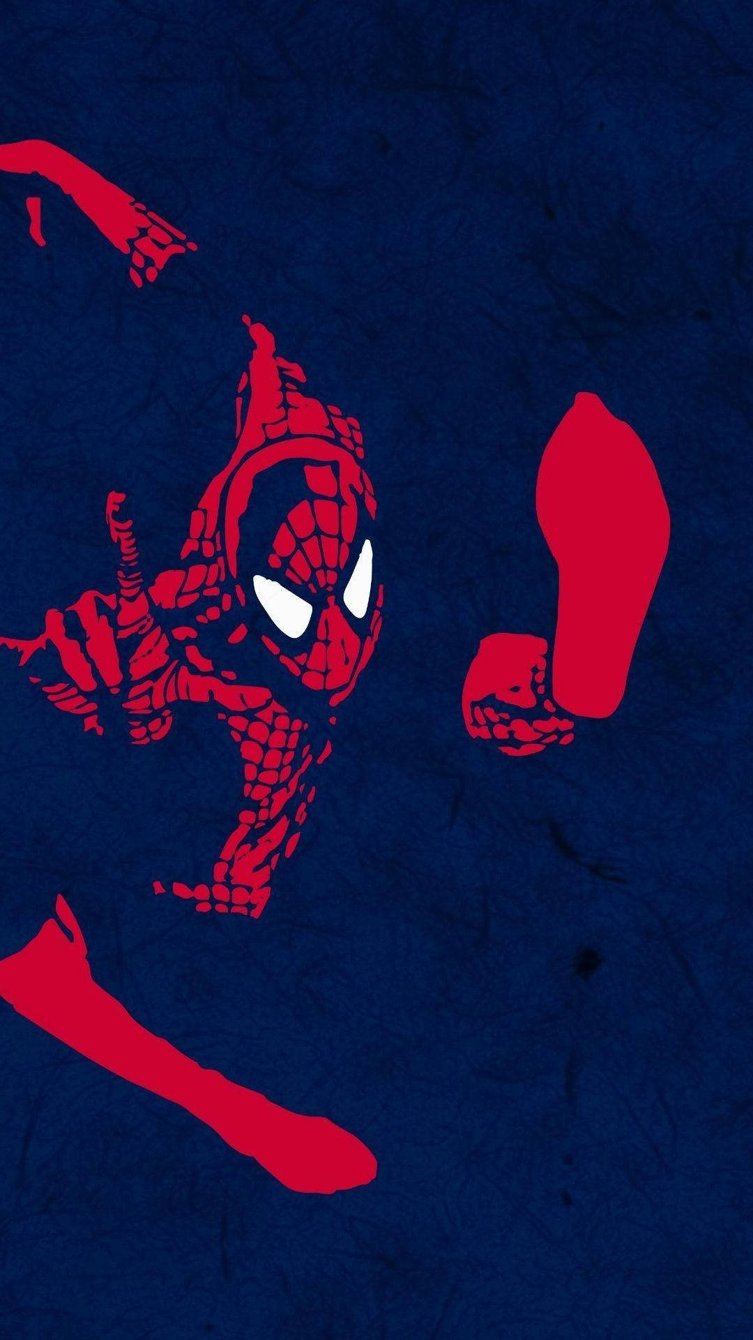 Red And Blue Spider Man Iphone Wallpaper