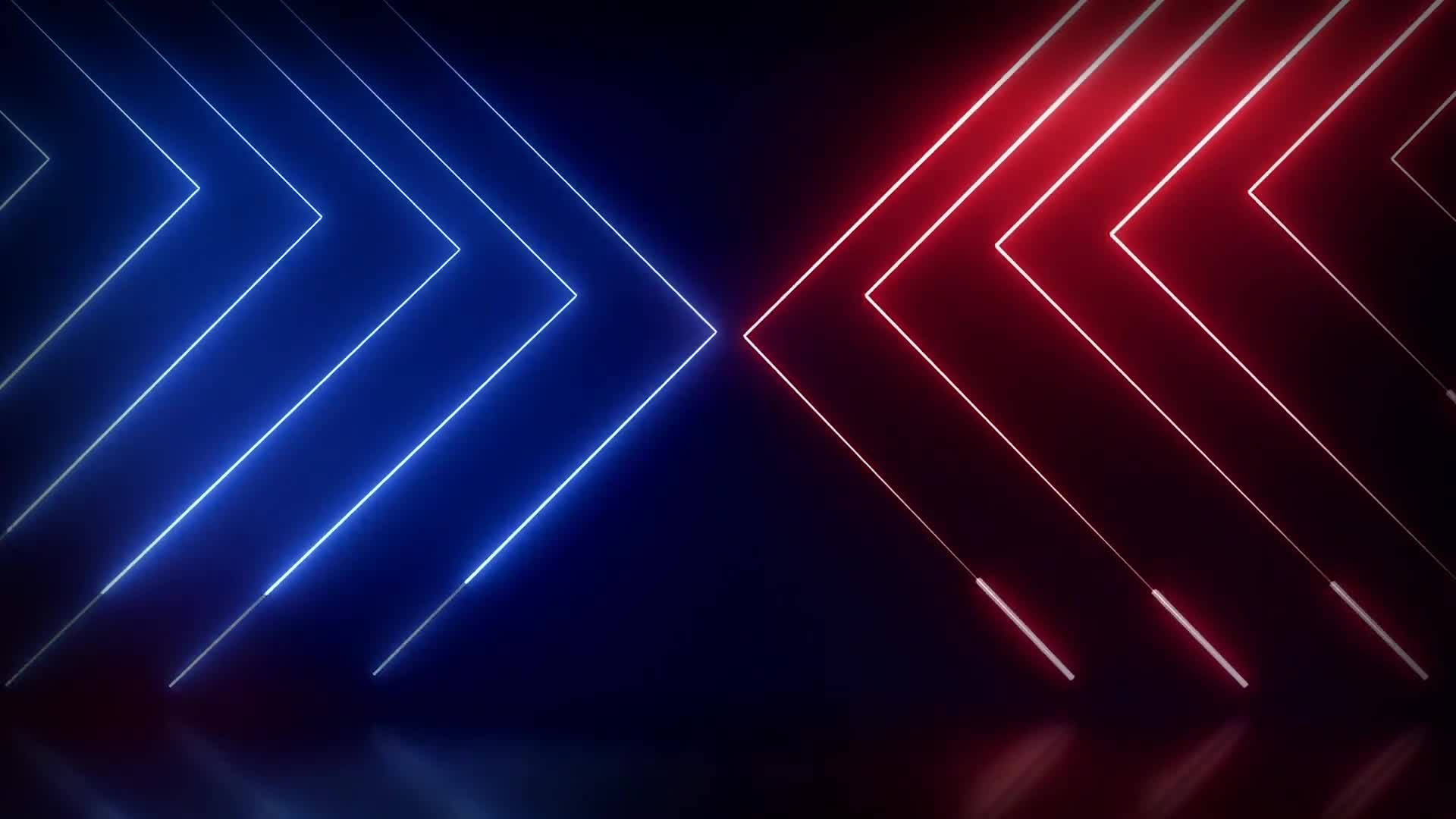 Red And Blue Triangle Neon Lights Wallpaper