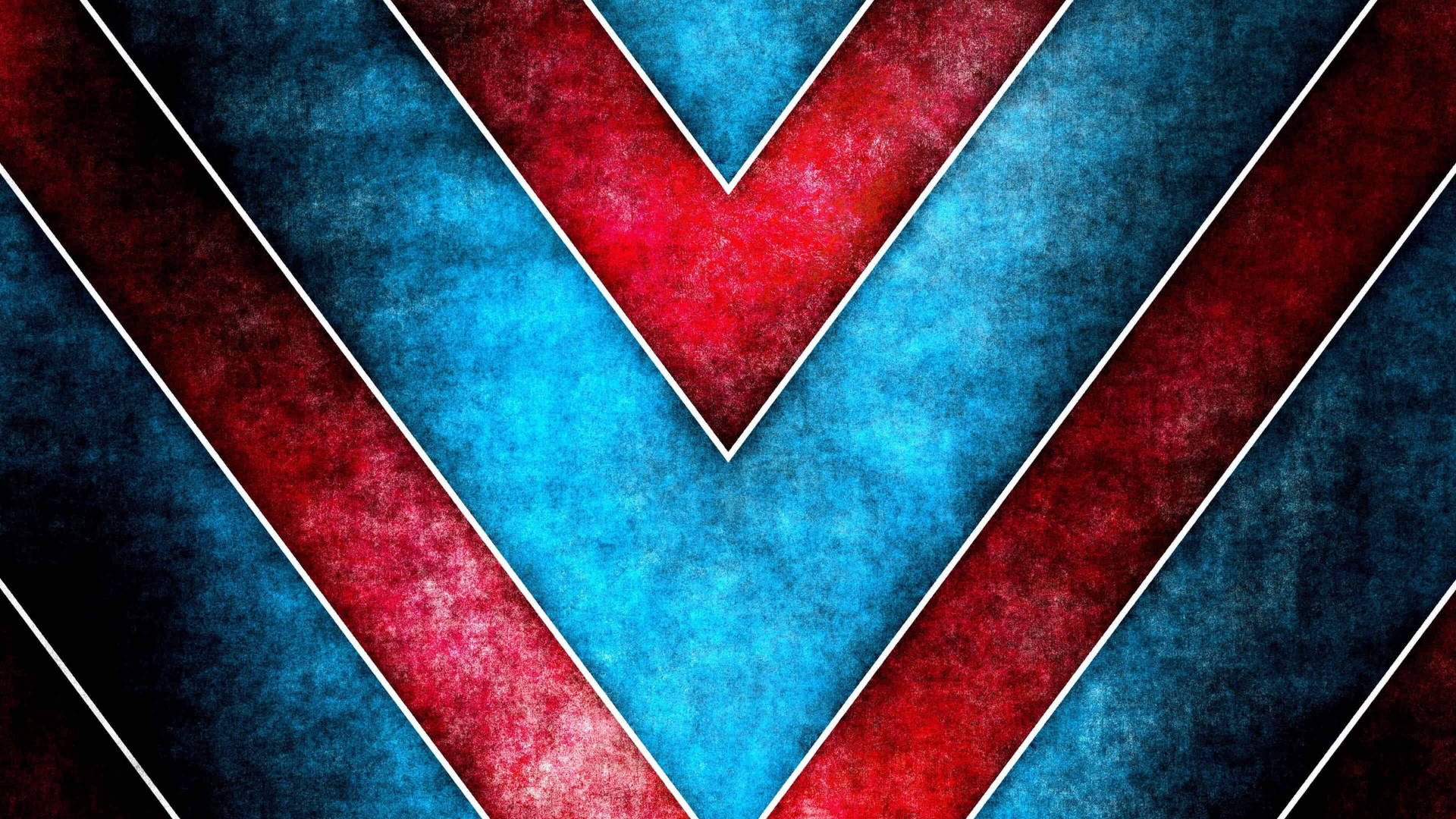 Red And Blue Triangular Pattern Wallpaper
