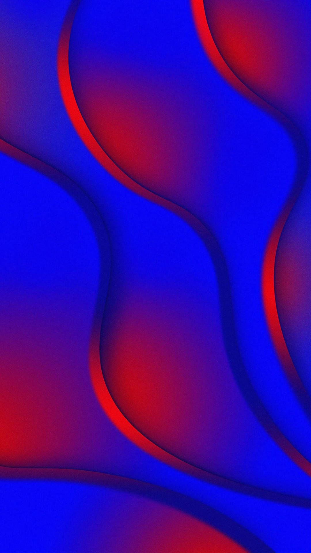 Red And Blue Wave Art Wallpaper