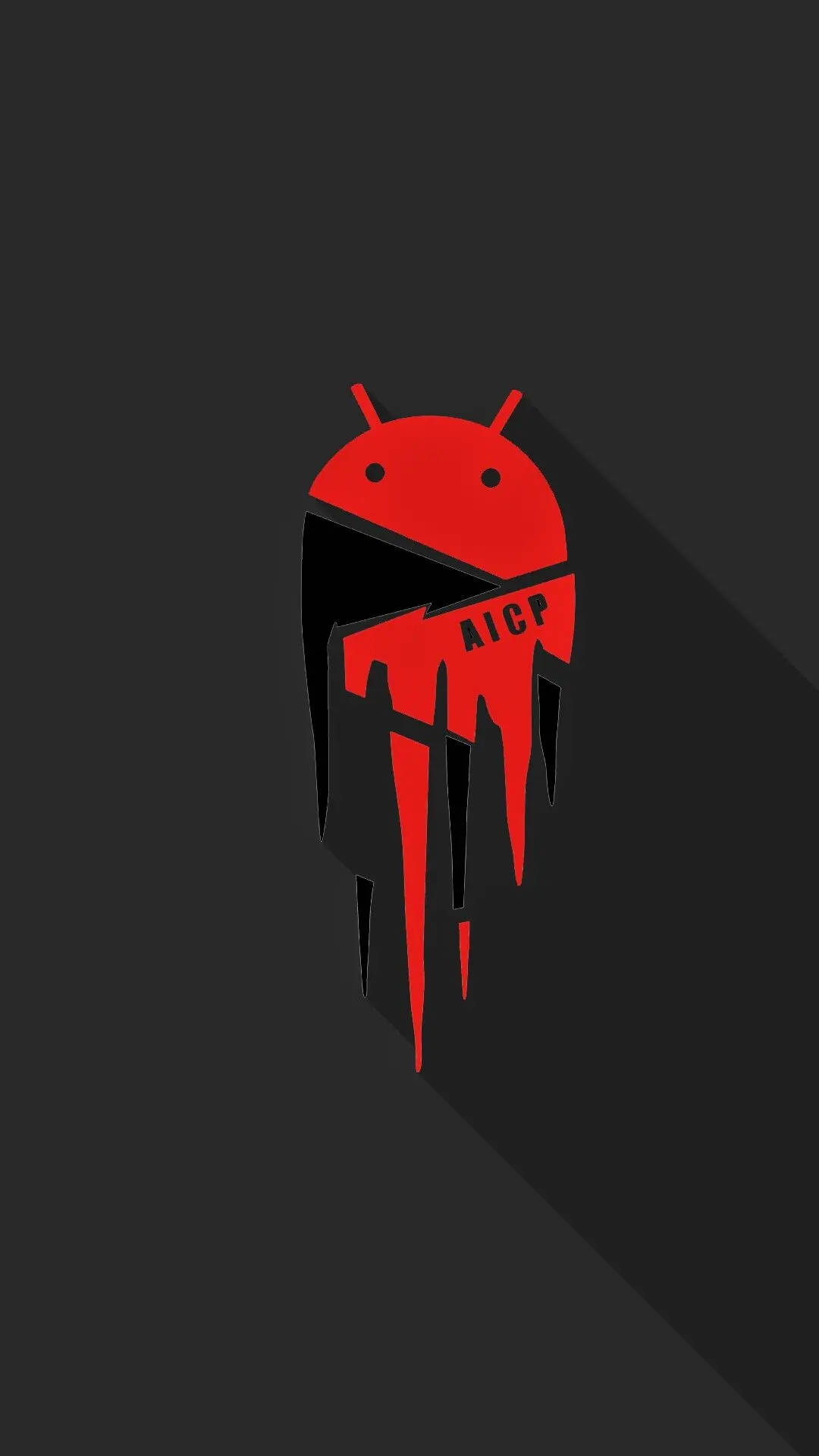 Red And Dripping Android 11 Logo