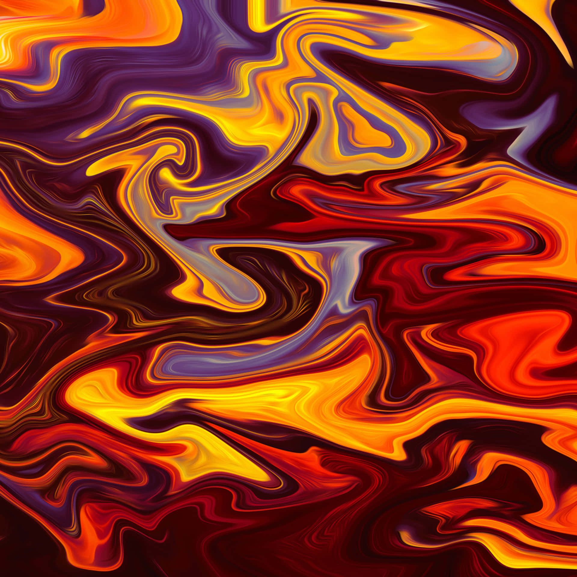 An Explosion of Red and Gold Wallpaper