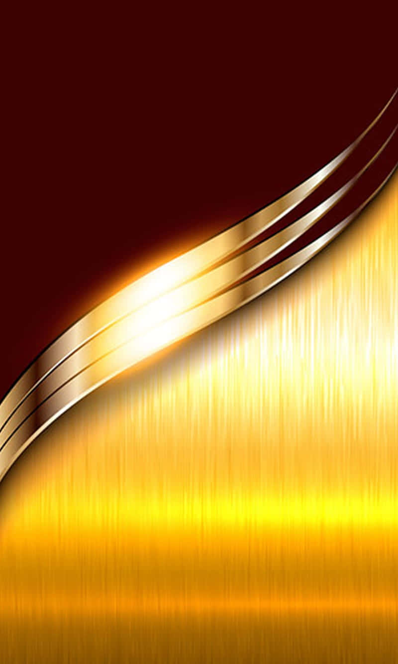 Gold Metallic Background With A Striped Pattern Wallpaper