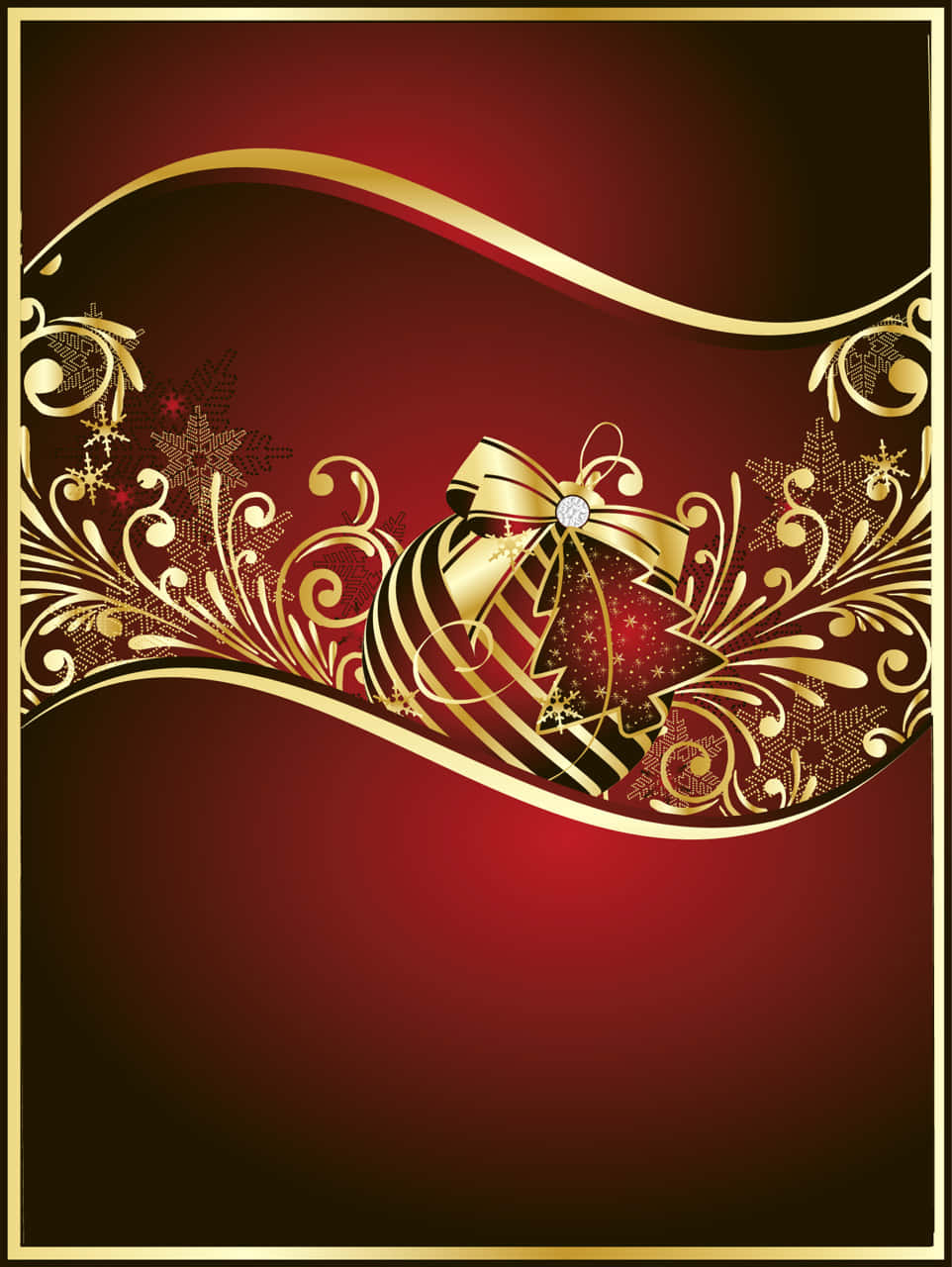 A warm, glowing red and gold background brings a sense of royal luxury to your home or office.