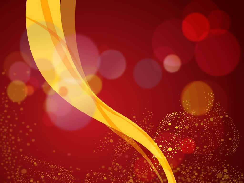 A Red And Gold Background With Bokeh Lights Wallpaper