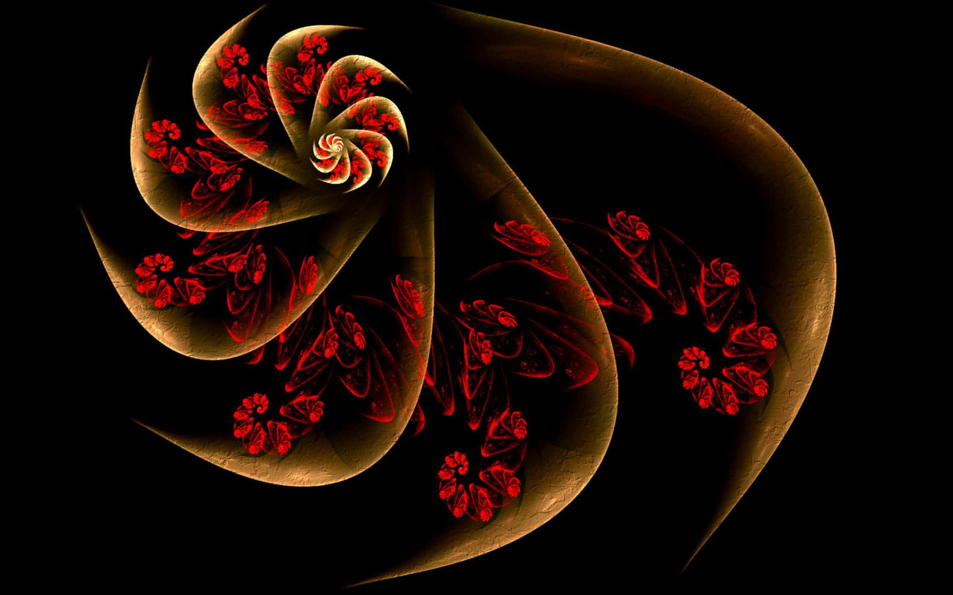 "A beautiful abstract combination of Red and Gold colours" Wallpaper