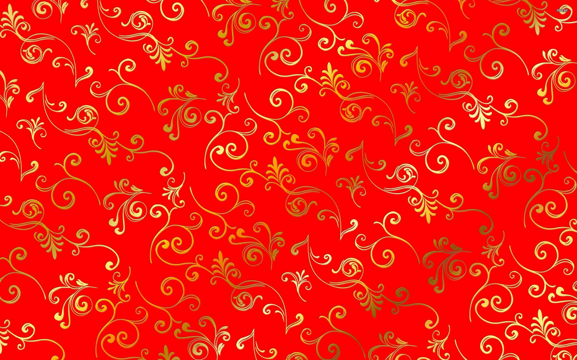 Rødt og guld-- en glamourøs, magtfuld stil Wallpaper