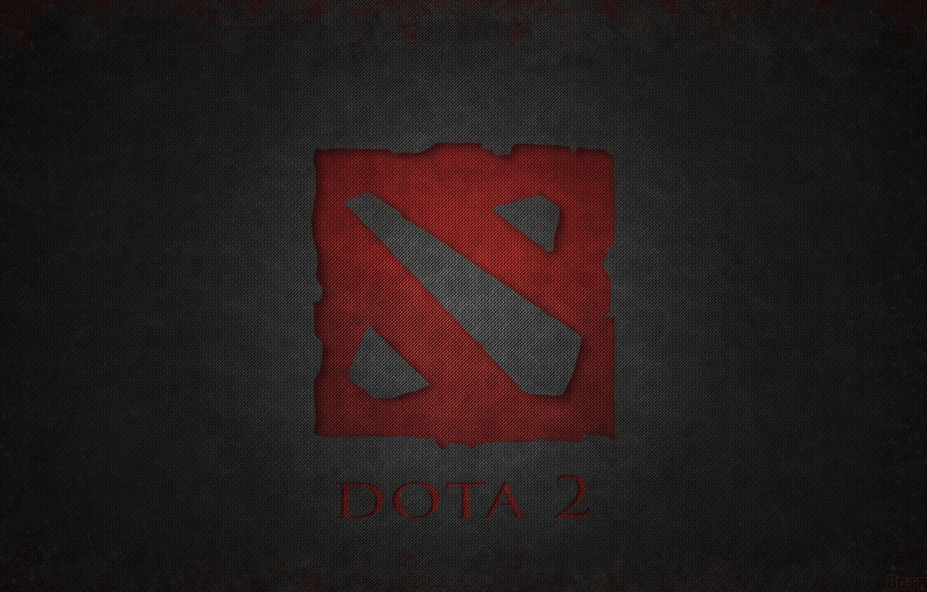 Red And Gray Dota 2 Logo Wallpaper