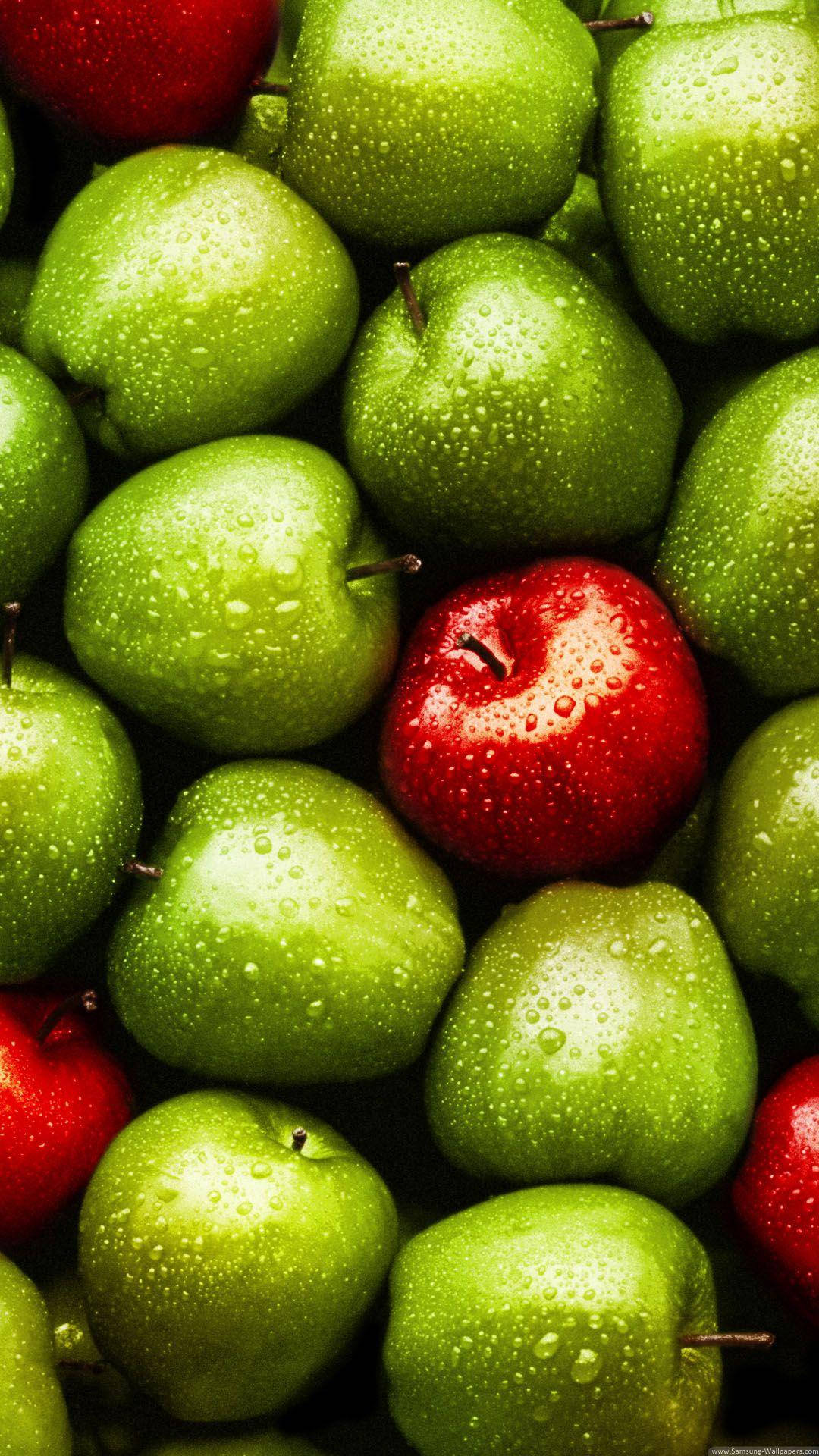 Red And Green Apples Food Iphone Wallpaper
