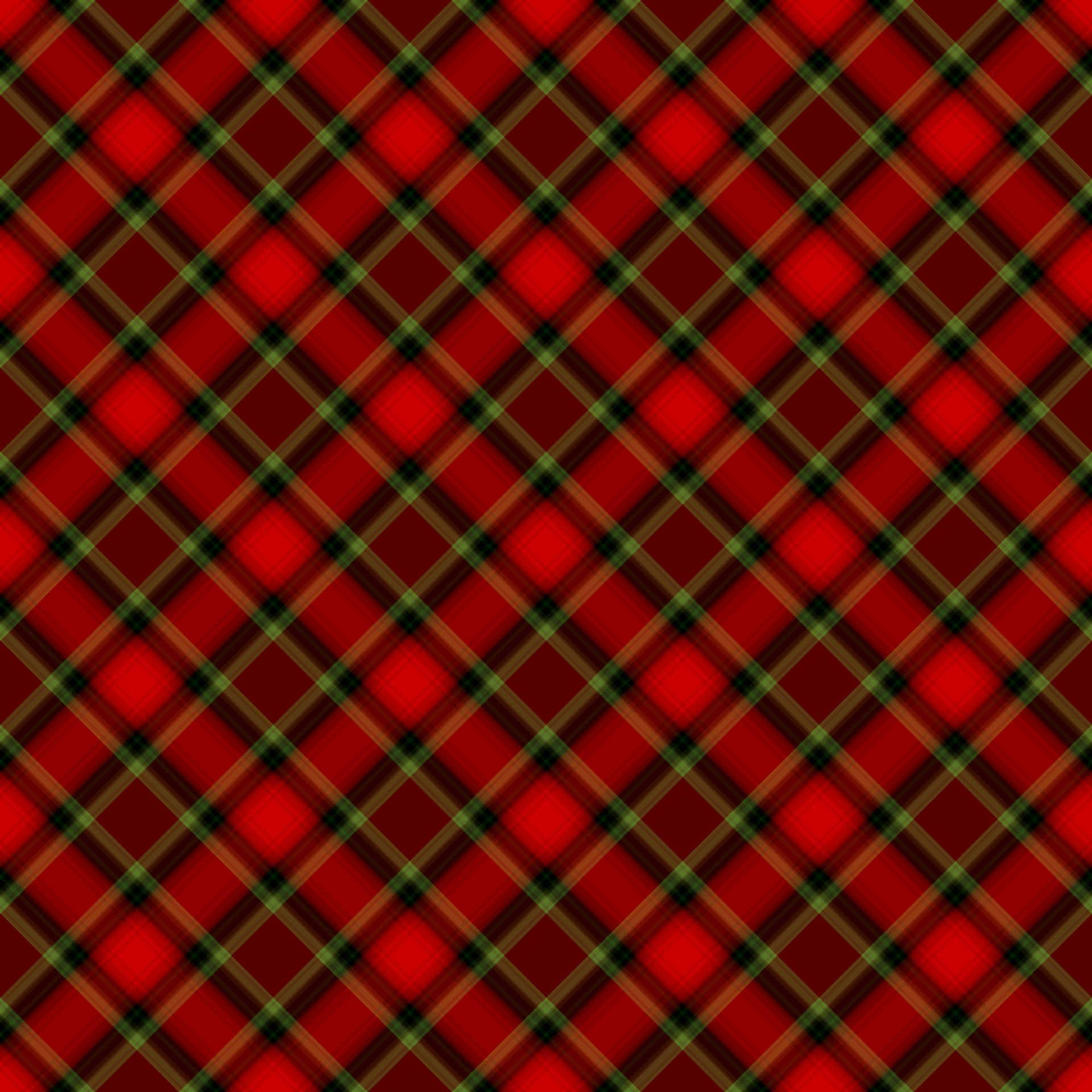 Portrait Plaid Pattern Red And Green Background