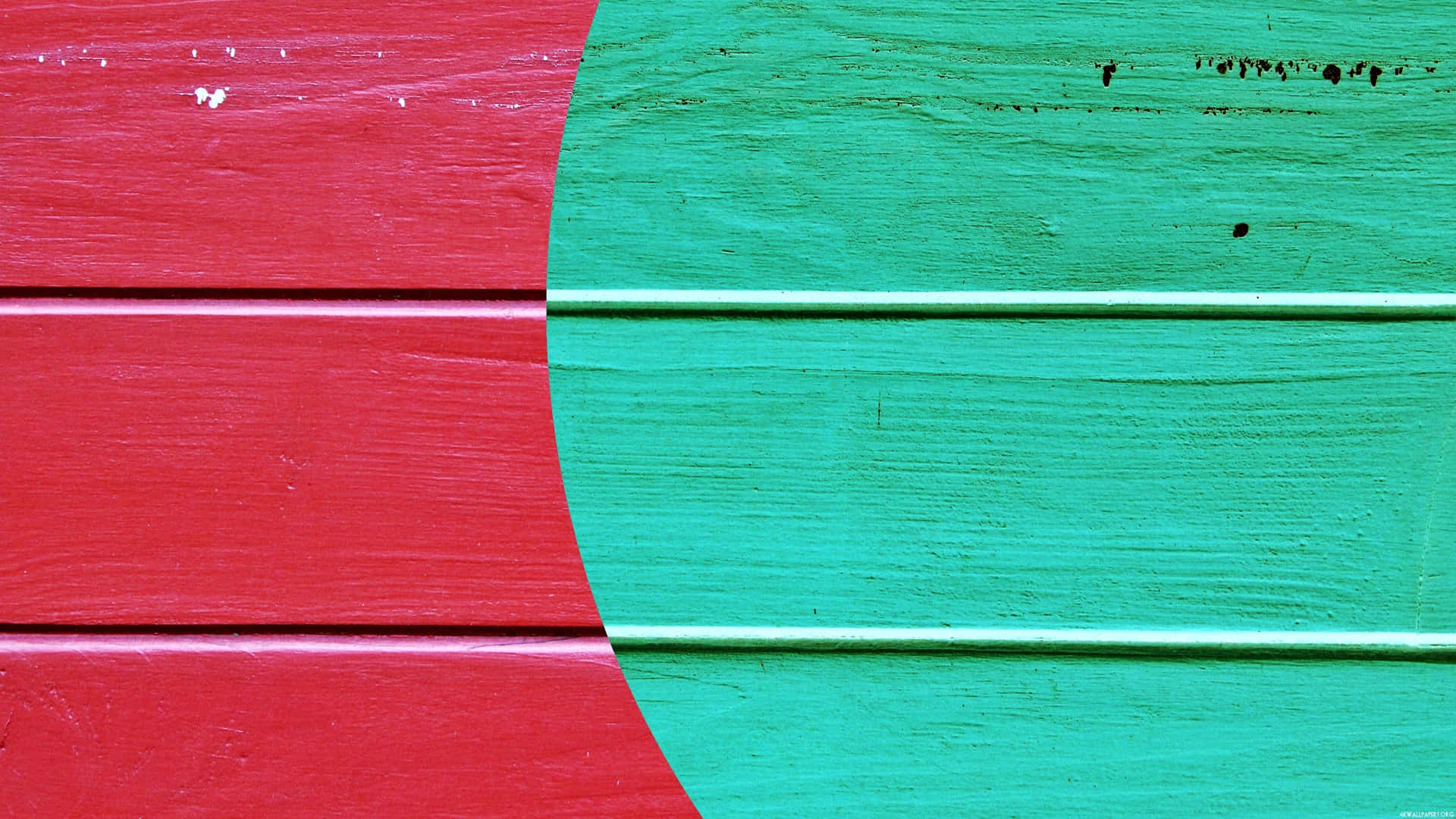 Landscape Red And Green Wood Background