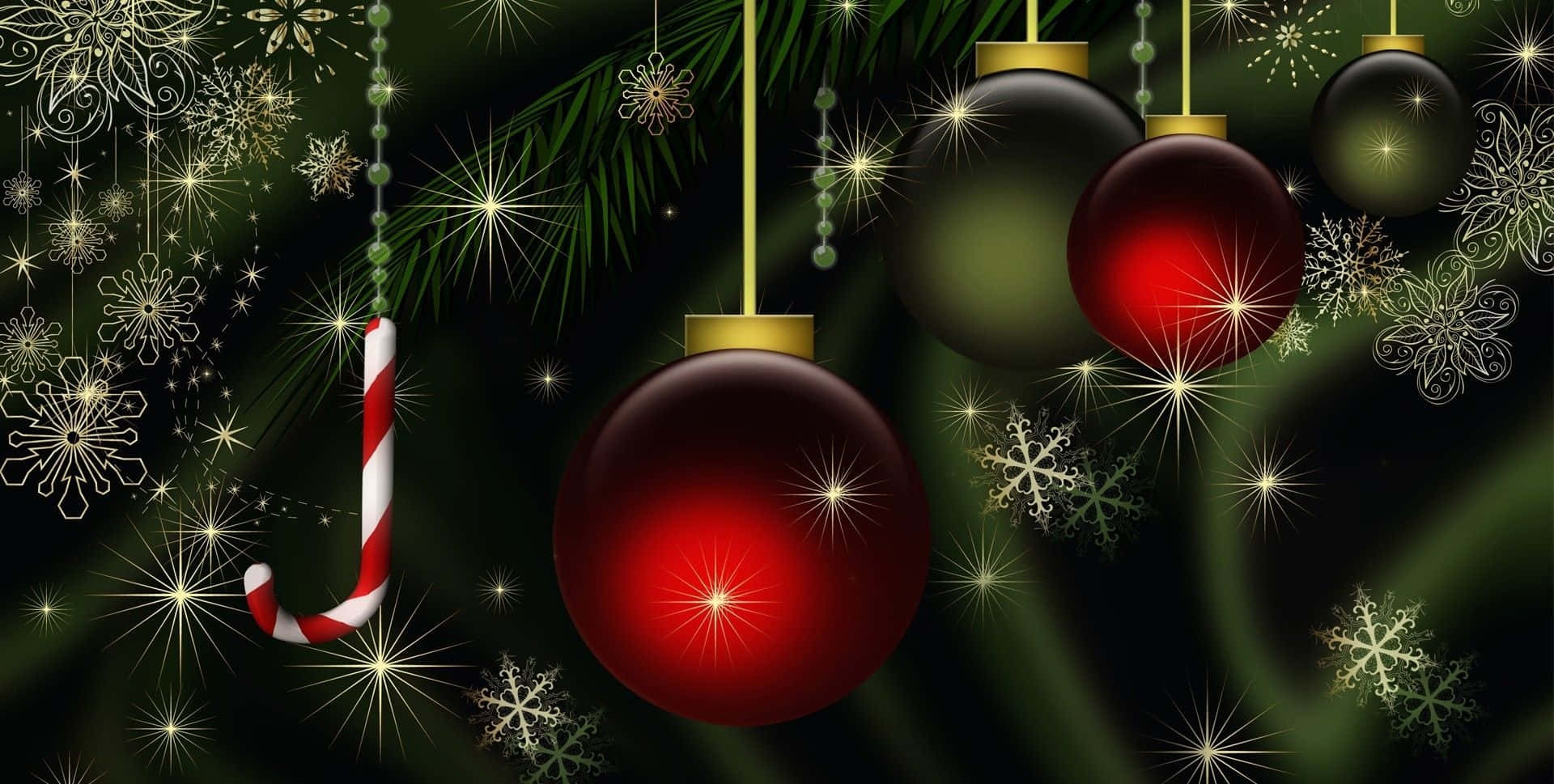 Feiernsie Weihnachten In Leuchtendem Rot Und Grün Wallpaper