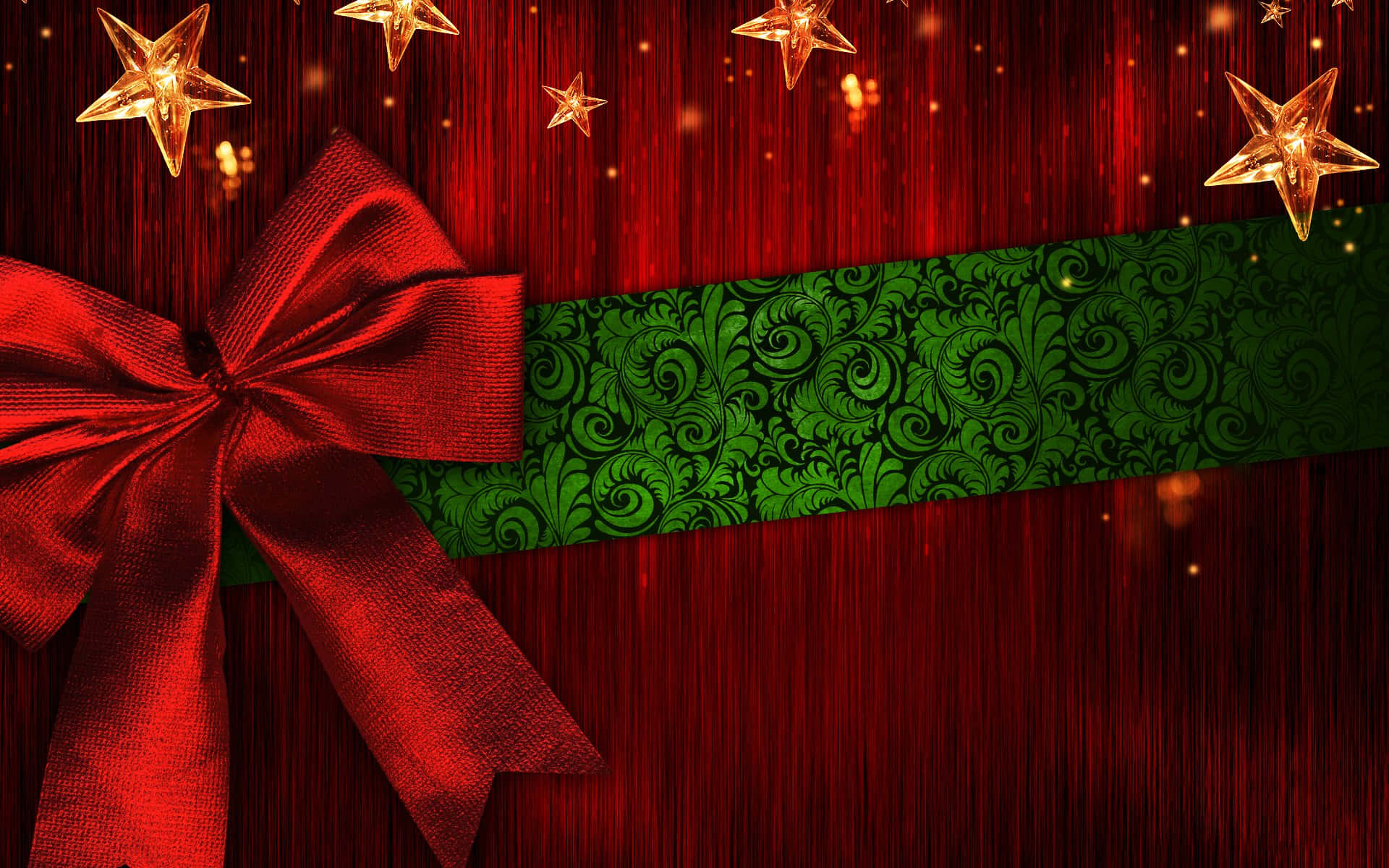 Fejr julen med den klassiske farveskema af rød og grøn. Wallpaper