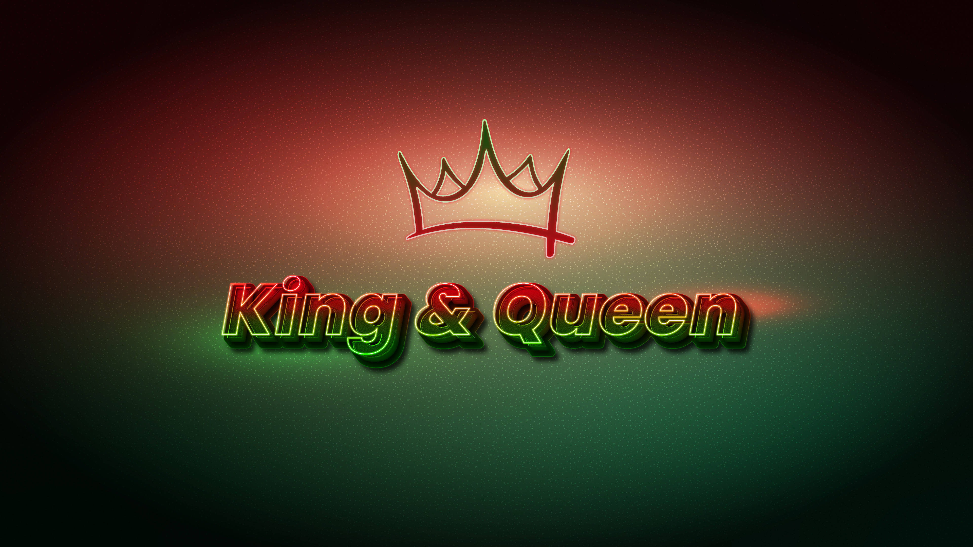 Red And Green King And Queen Wallpaper