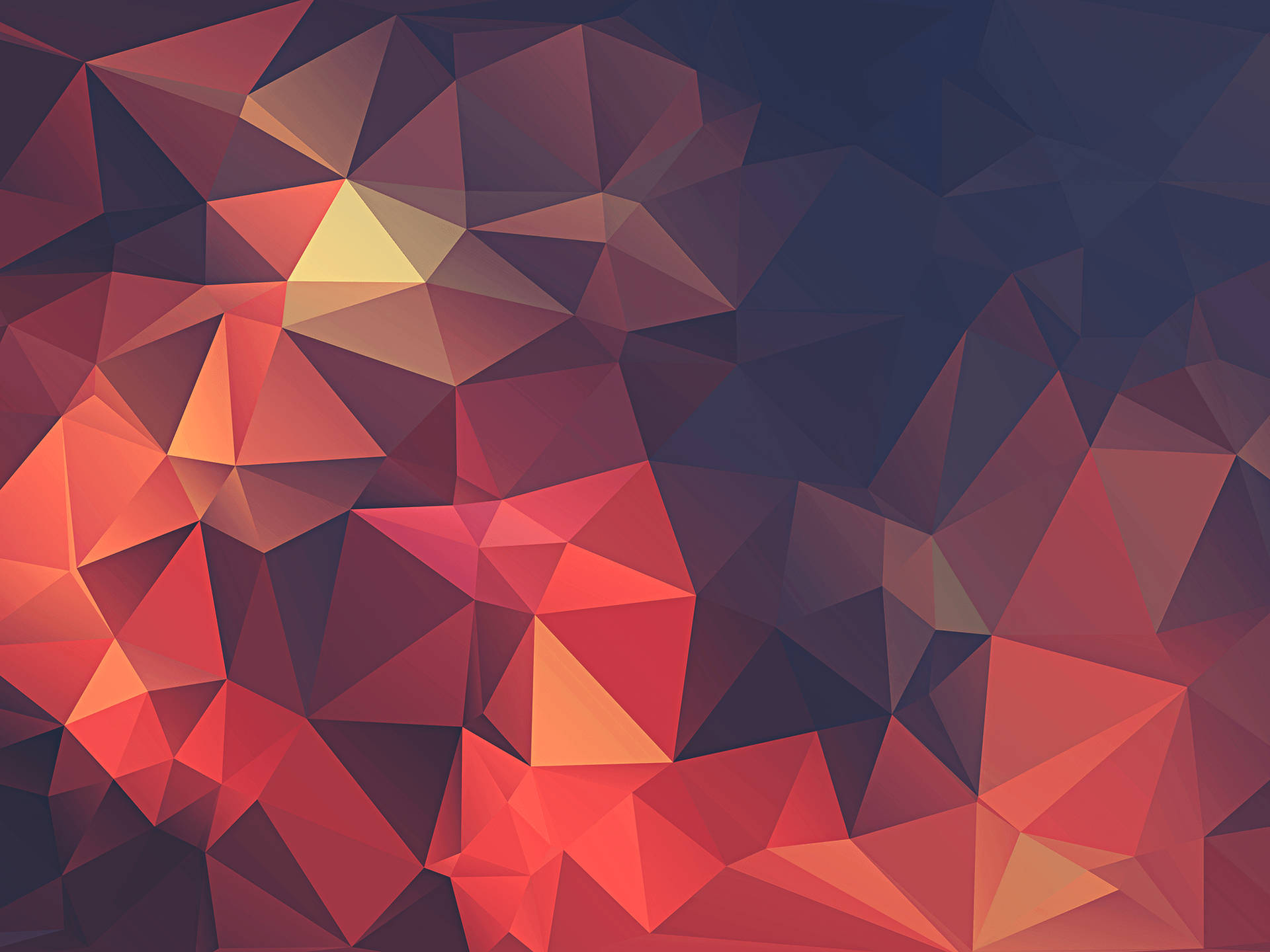 Rød Og Orange Geometrisk Wallpaper