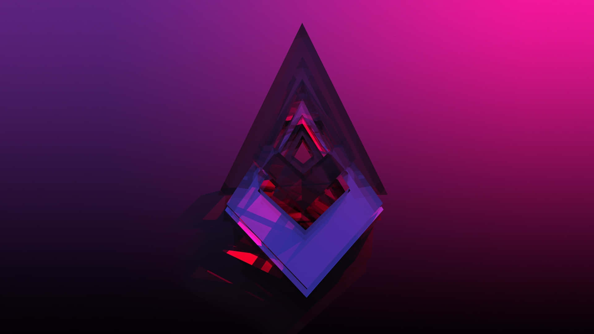 Triangular Shape In Red And Purple Background